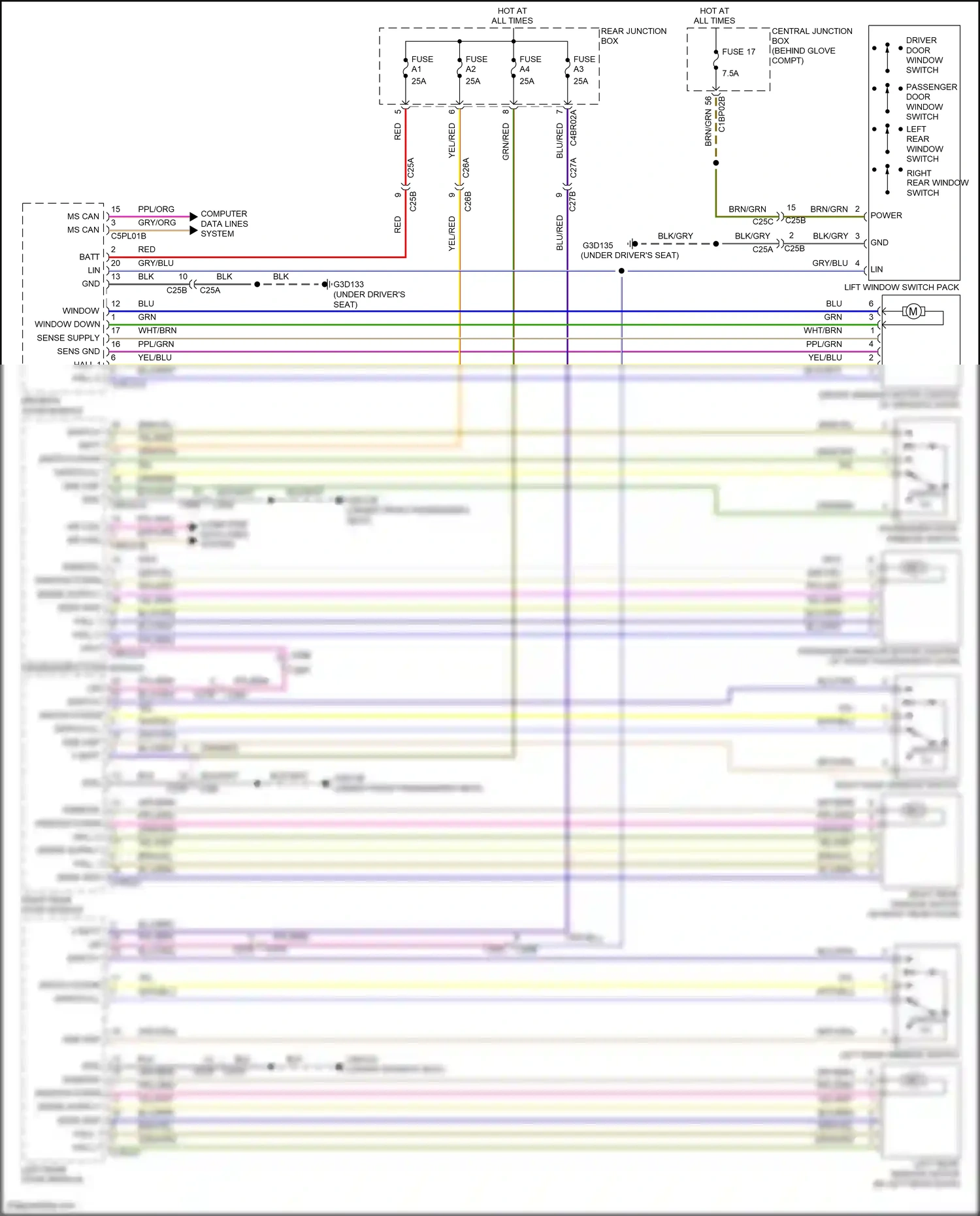 Wiring diagram blu for Land Rover Freelander L359 (2010-2012) (8 of 25)