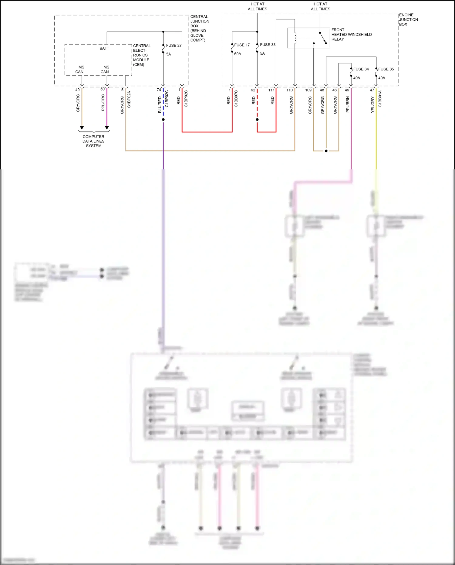 Wiring diagram central junction box for Land Rover Freelander L359 (2010-2012) (27 of 43)