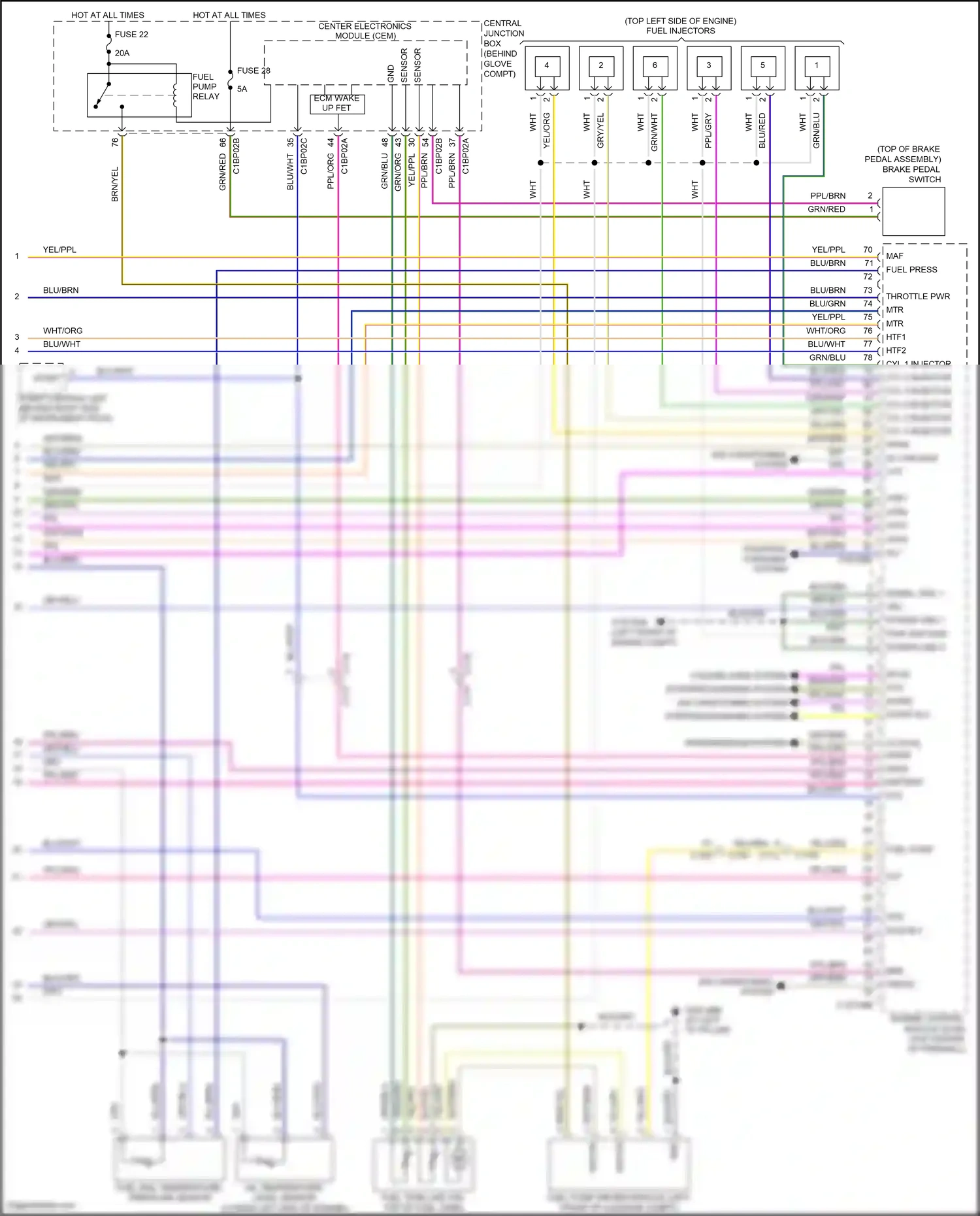 Wiring diagram central junction box for Land Rover Freelander L359 (2010-2012) (43 of 43)