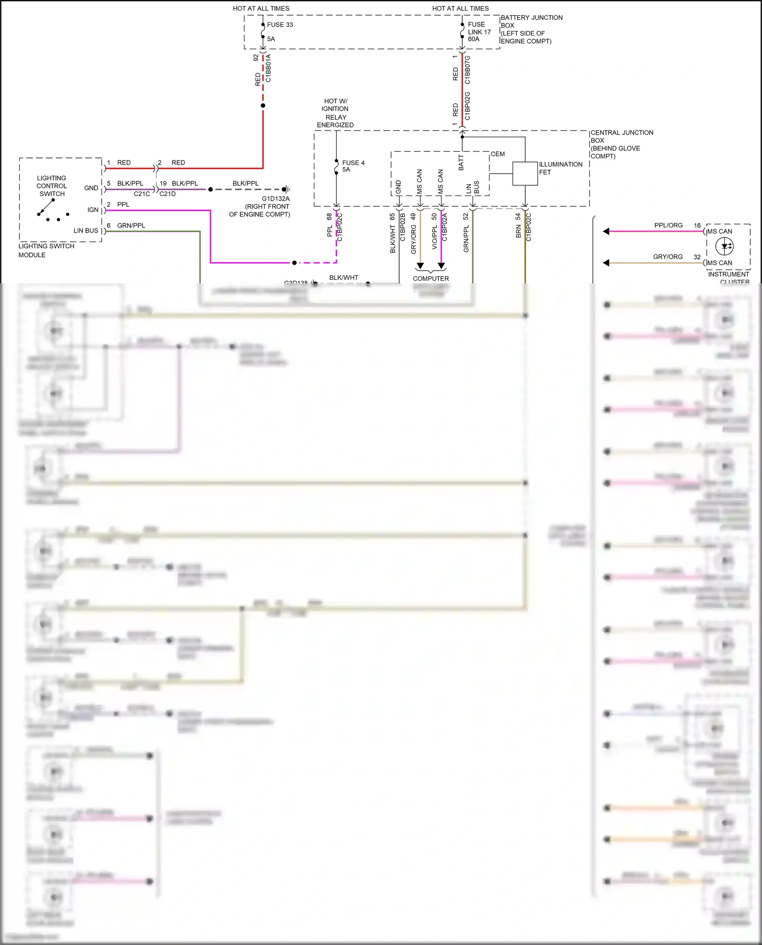 Wiring diagram ppl/org for Land Rover Freelander L359 (2010-2012) (27 of 35)