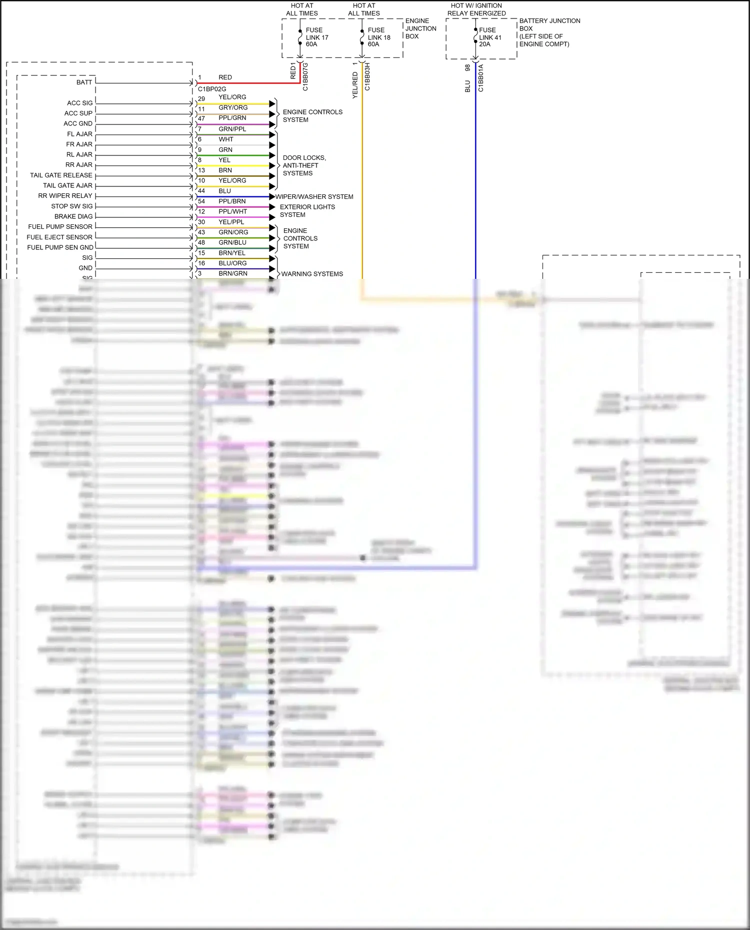 Wiring diagram starting/charging system for Land Rover Freelander L359 (2010-2012) (1 of 2)