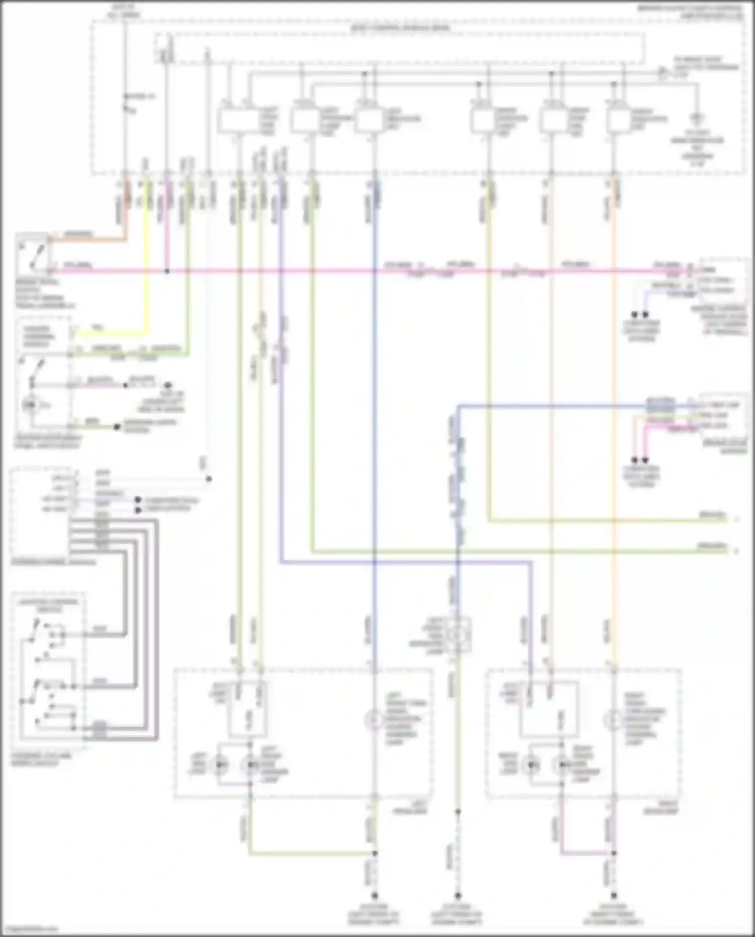 Freelander Land Rover L359 (2012-2014): Exterior lamps & trailer connector circuit (1 of 2)
