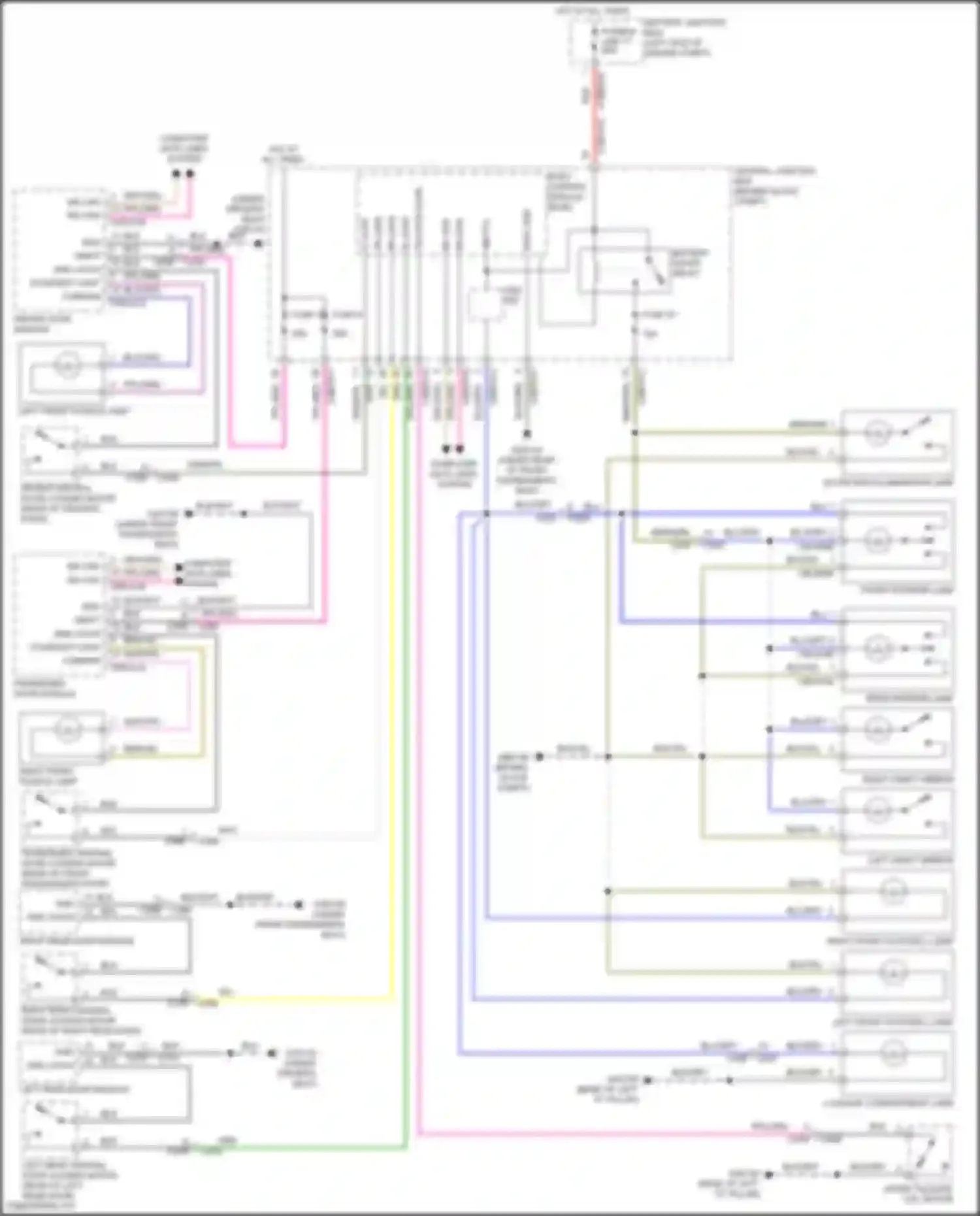 Freelander Land Rover L359 (2012-2014): Courtesy lamps circuit