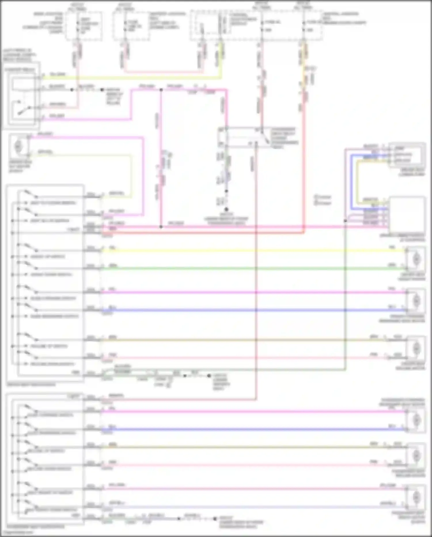 Freelander Land Rover L359 (2012-2014): Power seats circuit