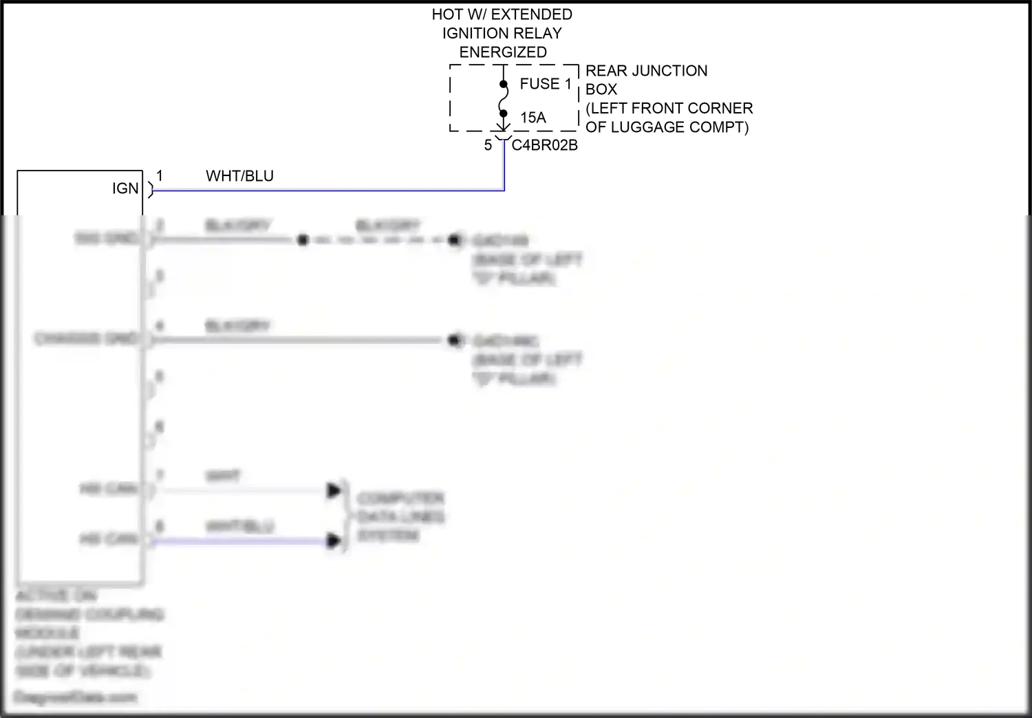 Wiring diagram active on demand coupling module for Land Rover Freelander L359 (2012-2014) (5 of 5)