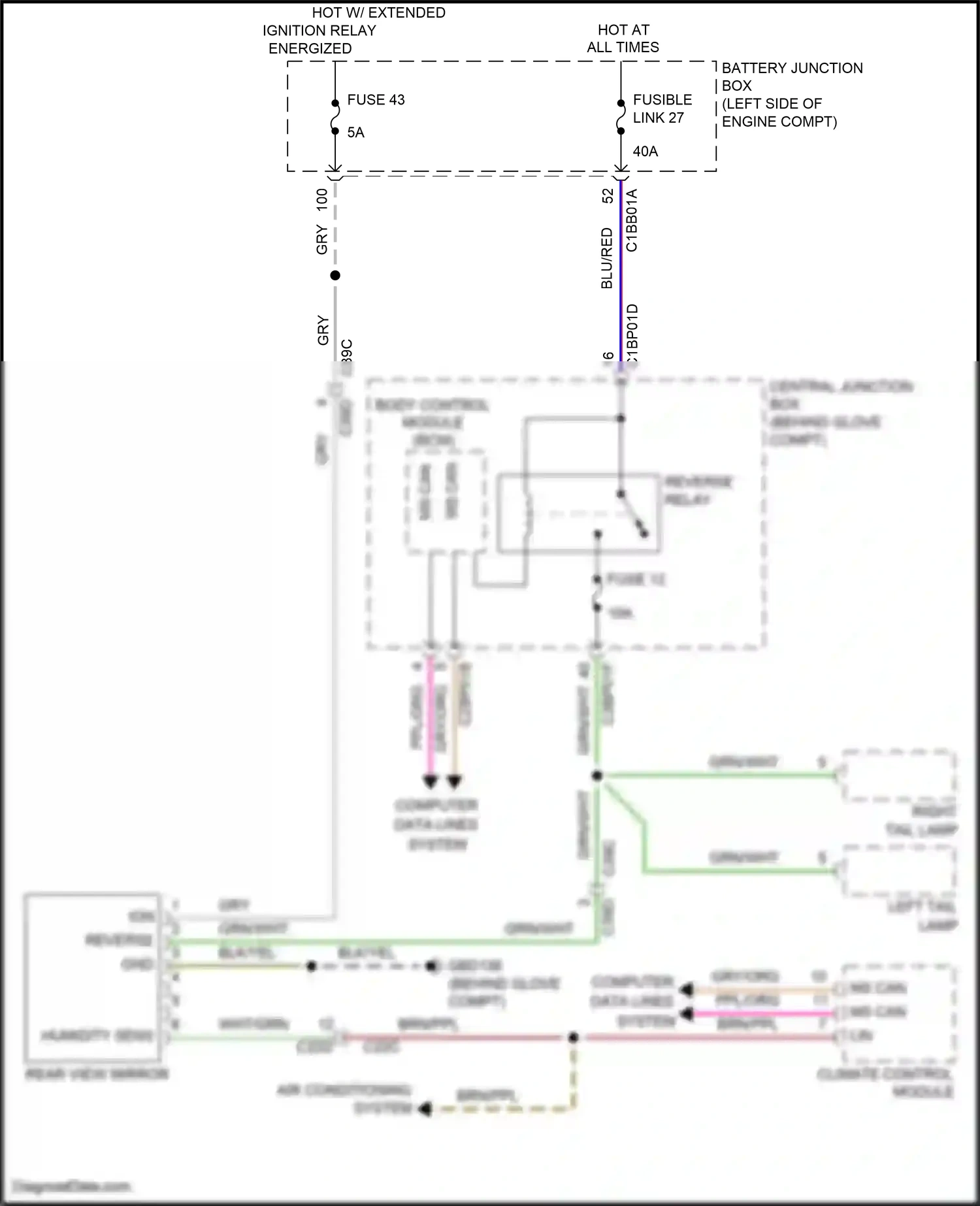 Wiring diagram climate control module for Land Rover Freelander L359 (2012-2014) (3 of 10)