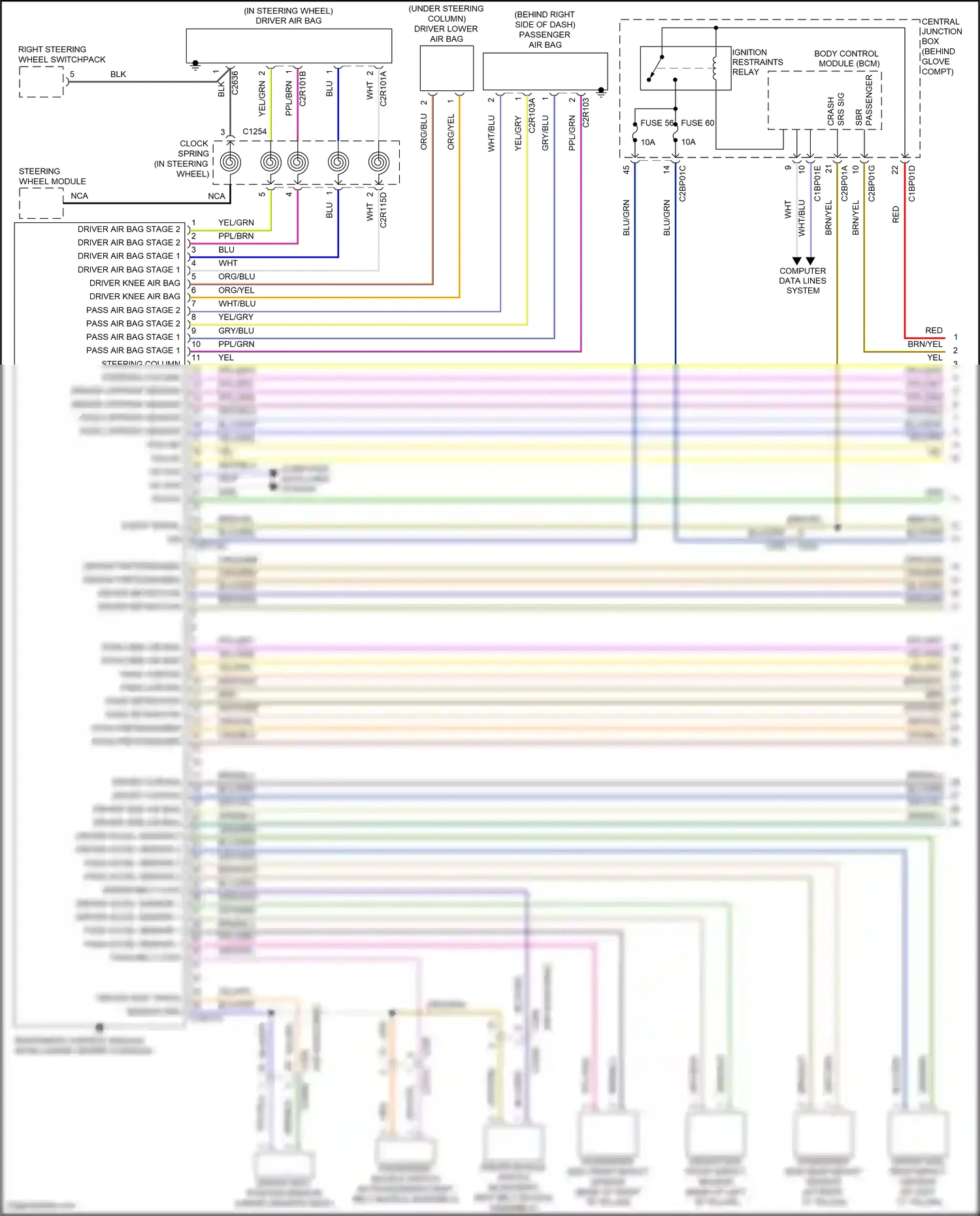 Wiring diagram driver retractor - for Land Rover Freelander L359 (2012-2014) (1 of 1)