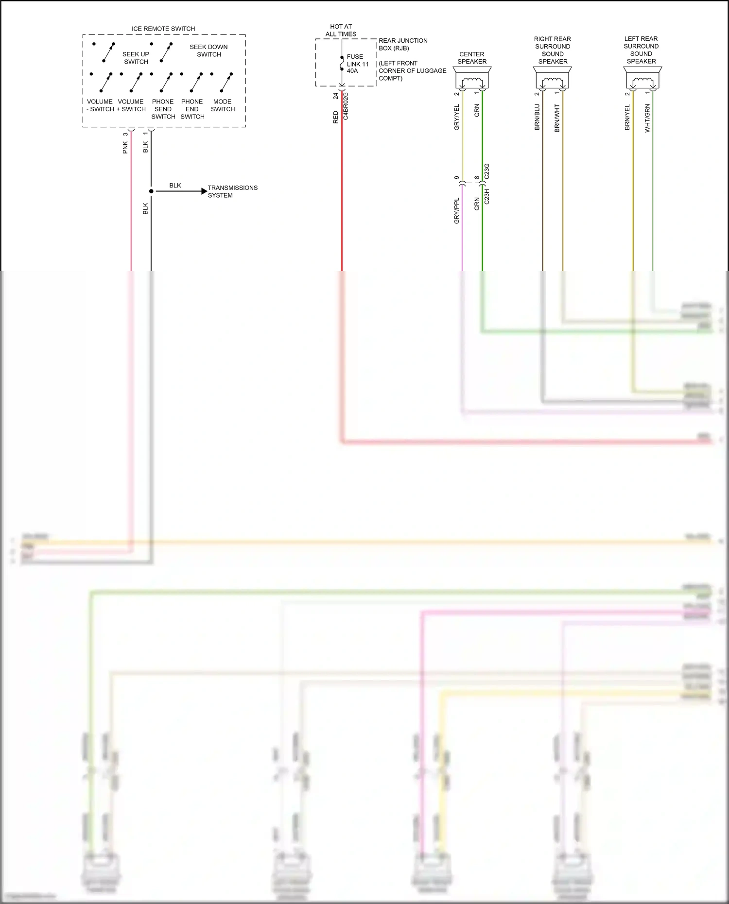 Wiring diagram phone end switch for Land Rover Freelander L359 (2012-2014) (1 of 3)