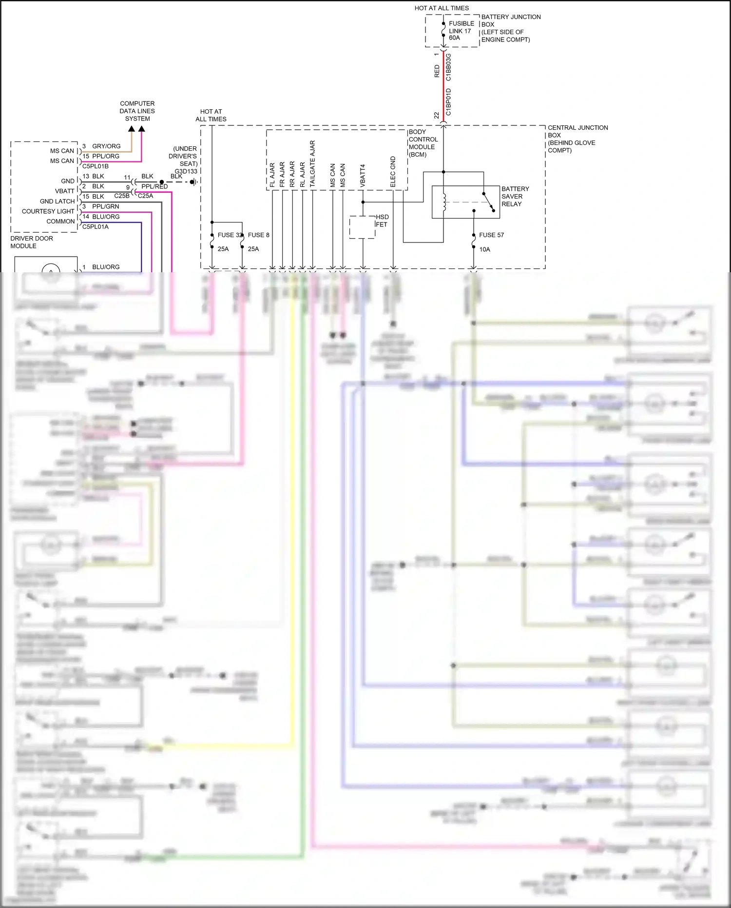 Wiring diagram red for Land Rover Freelander L359 (2012-2014) (13 of 51)