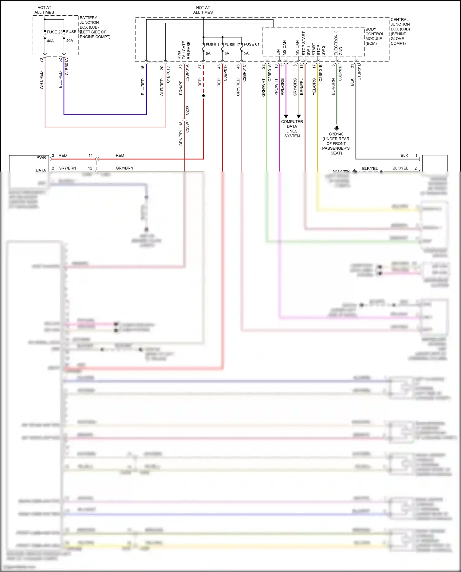 Wiring diagram switch 2 for Land Rover Freelander L359 (2012-2014) (1 of 1)
