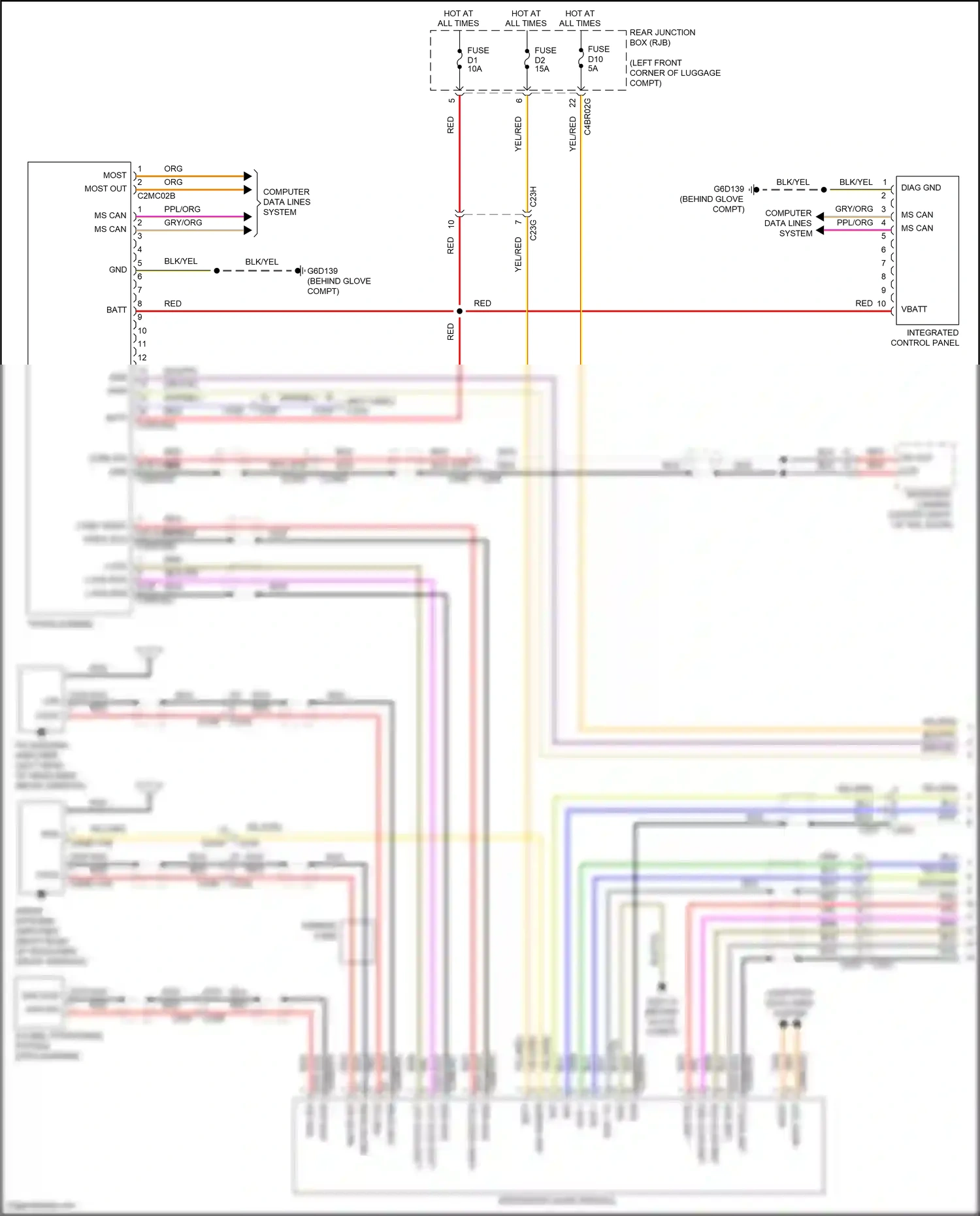 Wiring diagram touch- screen for Land Rover Freelander L359 (2012-2014) (3 of 7)