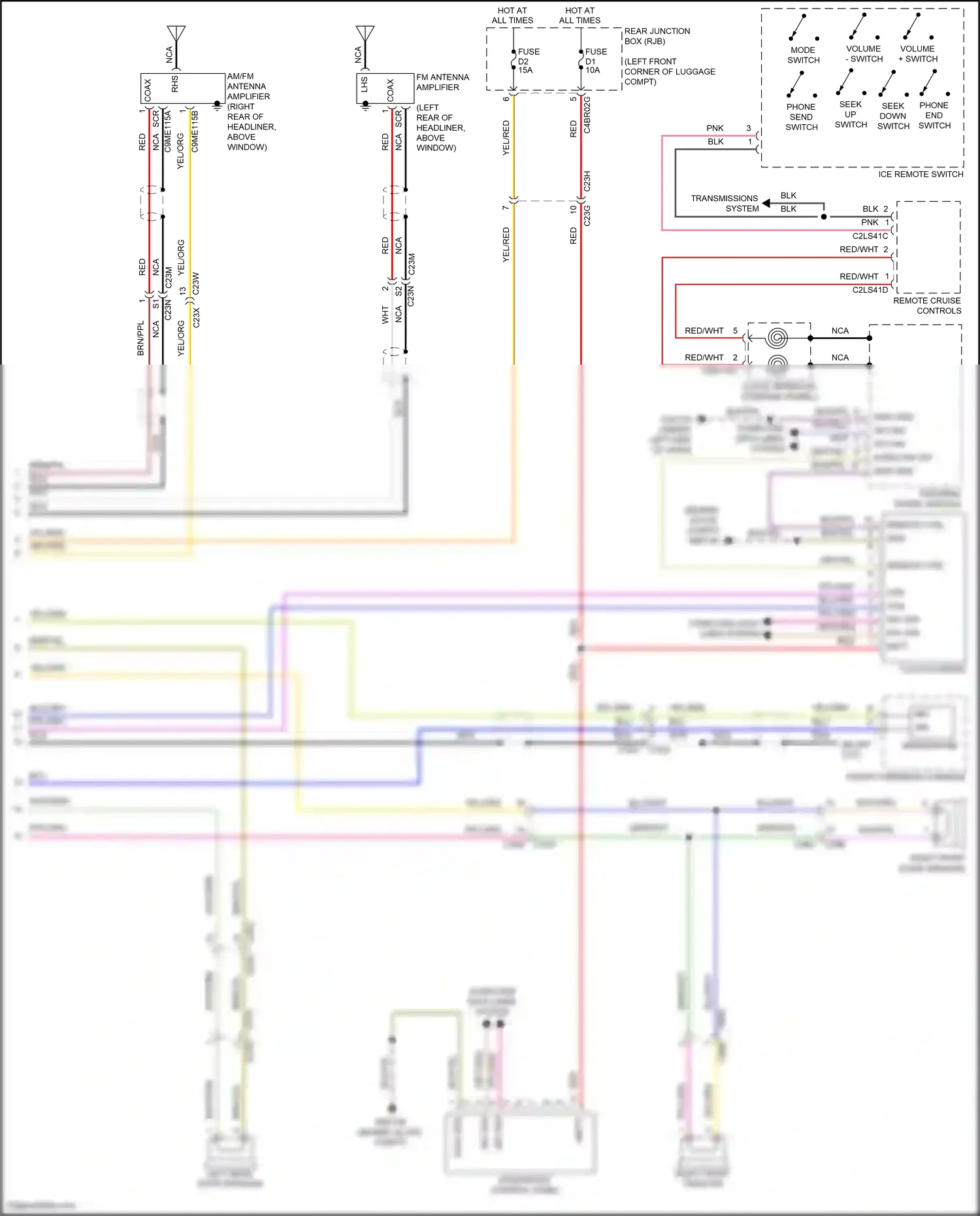 Wiring diagram touch- screen for Land Rover Freelander L359 (2012-2014) (6 of 7)