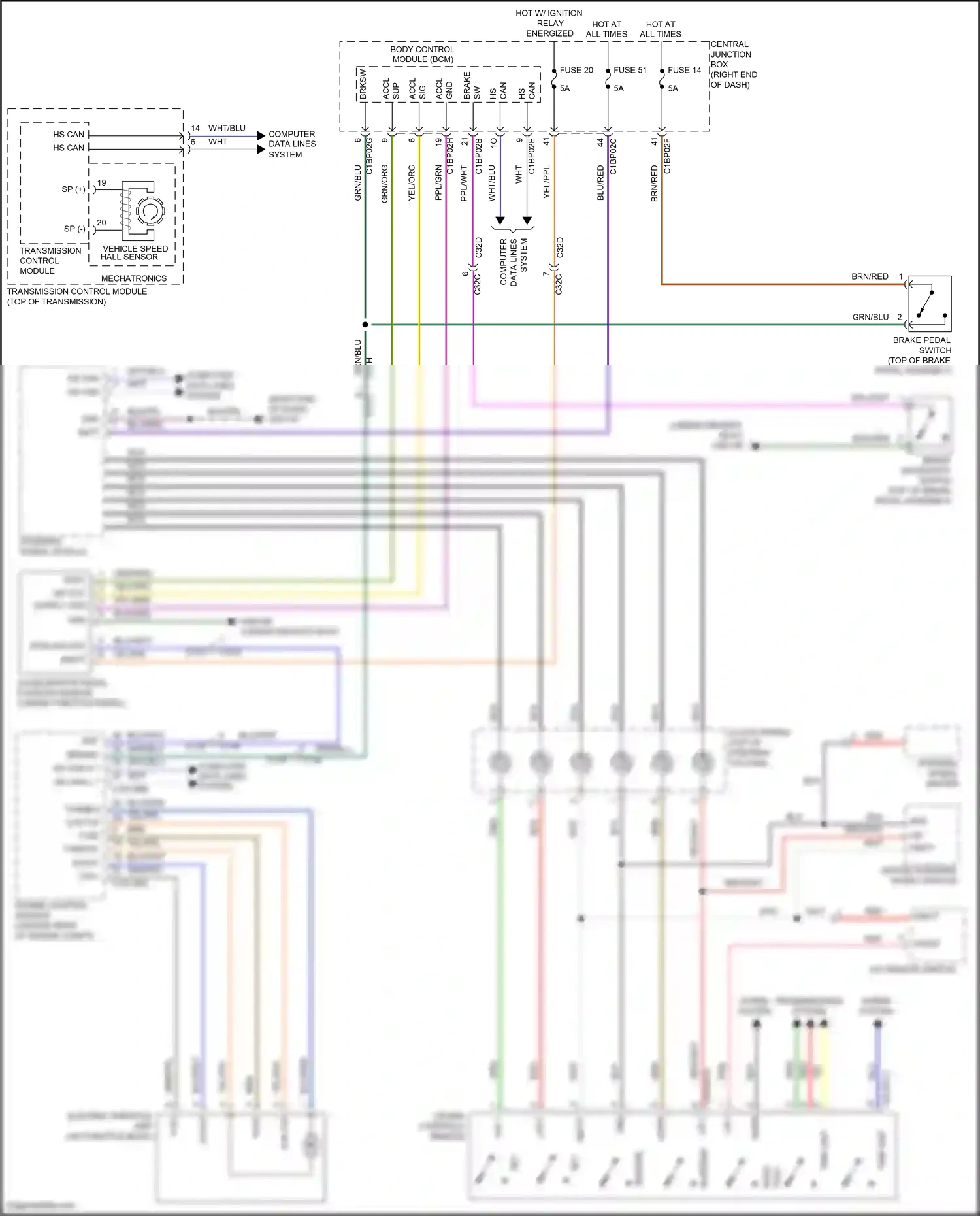 Land Rover Range Rover Evoque I (2011-2015) engine control module wiring diagram  (3 of 6)