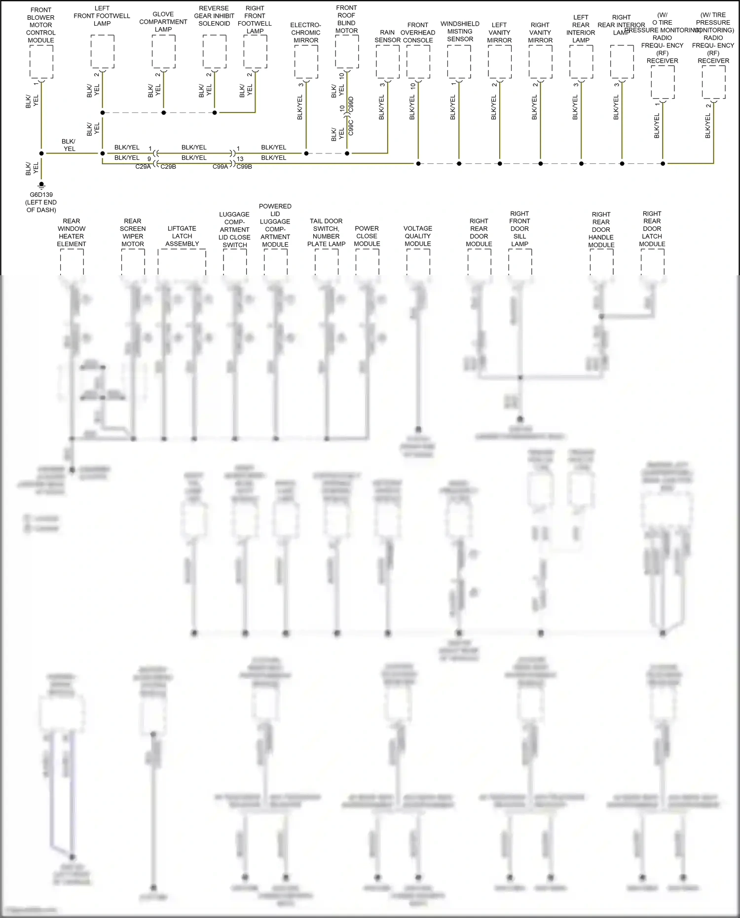Land Rover Range Rover Evoque I (2011-2015) windshield misting sensor wiring diagram  (4 of 5)