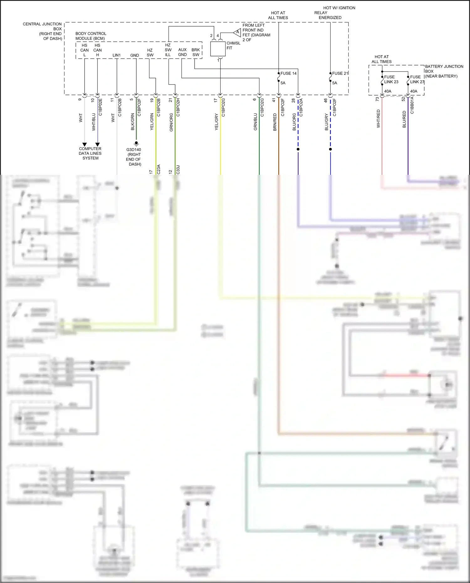 Land Rover Range Rover Evoque L538 (2011-2015) computer data lines system wiring diagram  (55 of 67)