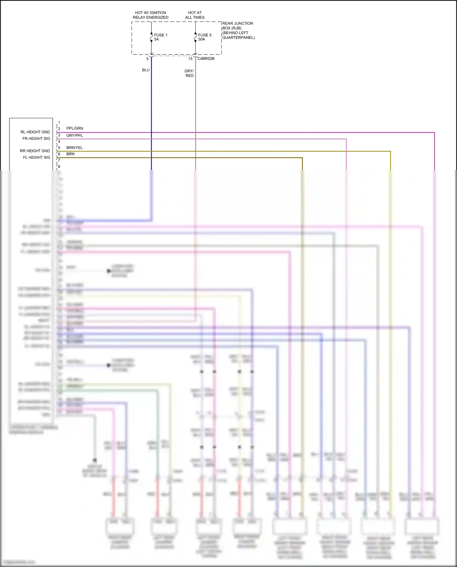 Land Rover Range Rover Evoque L538 (2011-2015) continuously variable damping module wiring diagram  (2 of 3)