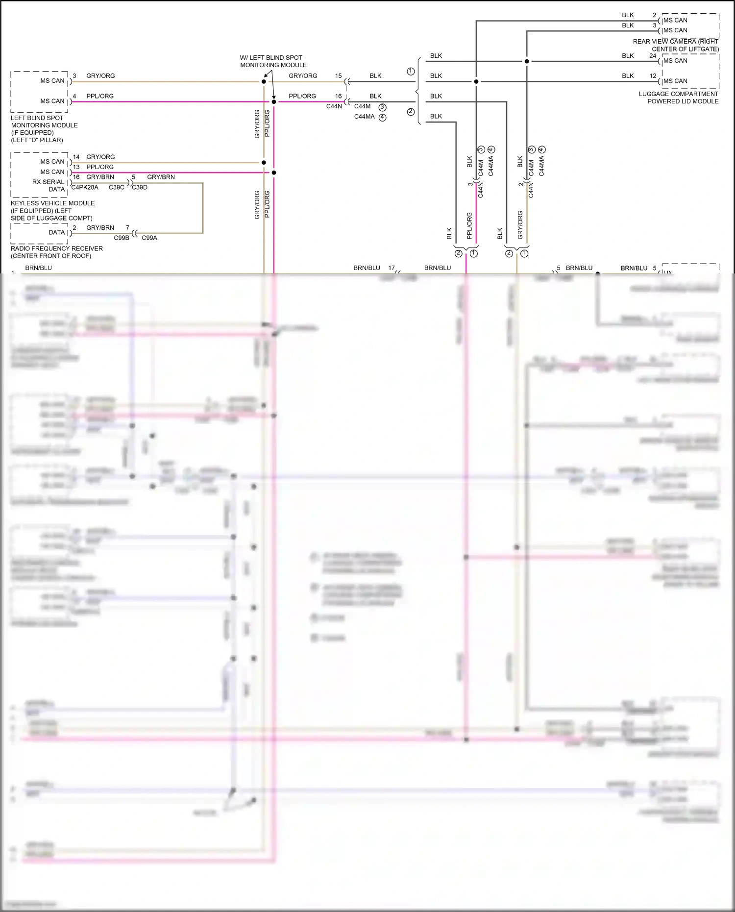 Land Rover Range Rover Evoque L538 (2011-2015) continuously variable damping module wiring diagram  (1 of 3)