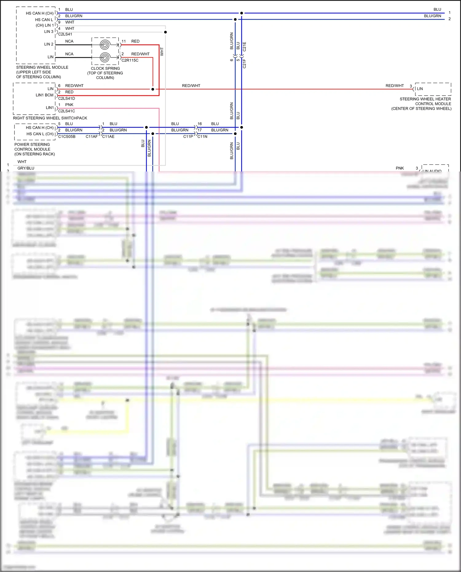Land Rover Range Rover Evoque L538 (2015-2019) occupant classification sensor control module wiring diagram  (2 of 5)