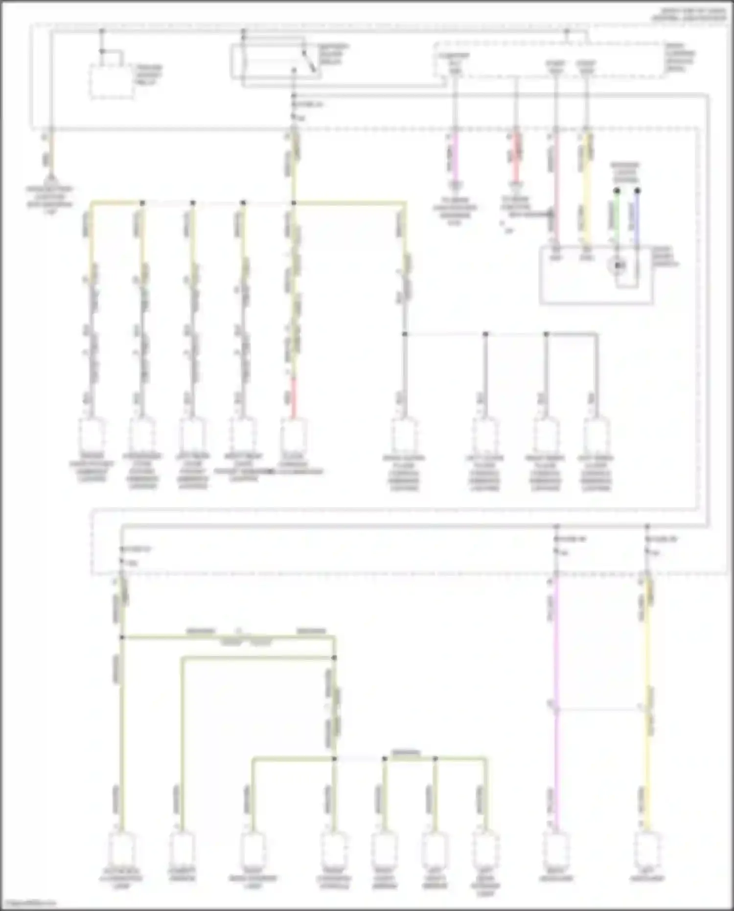Wiring diagram glove box illumination lamp for Land Rover Range Rover Sport II (2013-2017) (2 of 2)