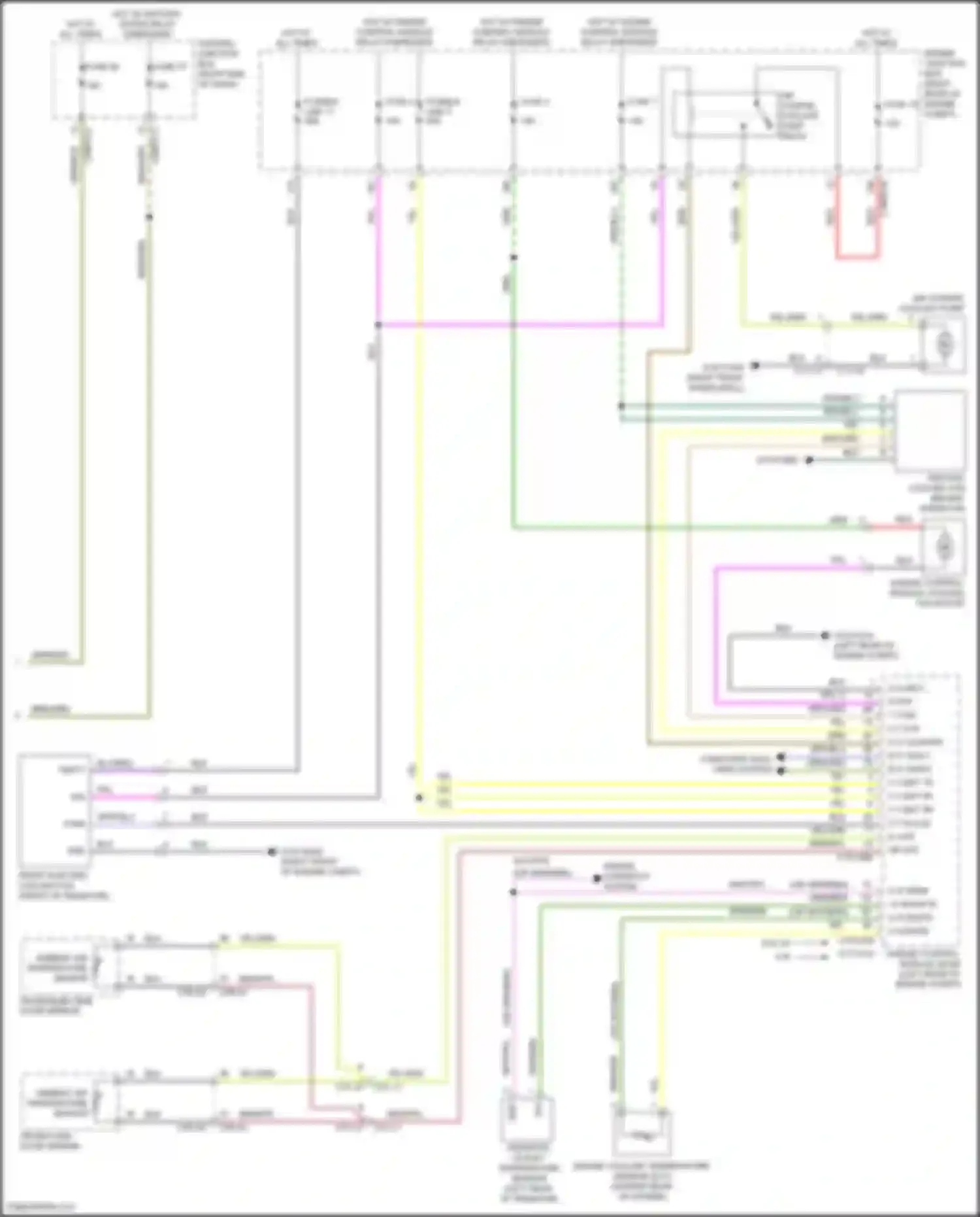 Wiring diagram hot w/ engine control module relay energized for Land Rover Range Rover Sport II (2013-2017) (1 of 2)