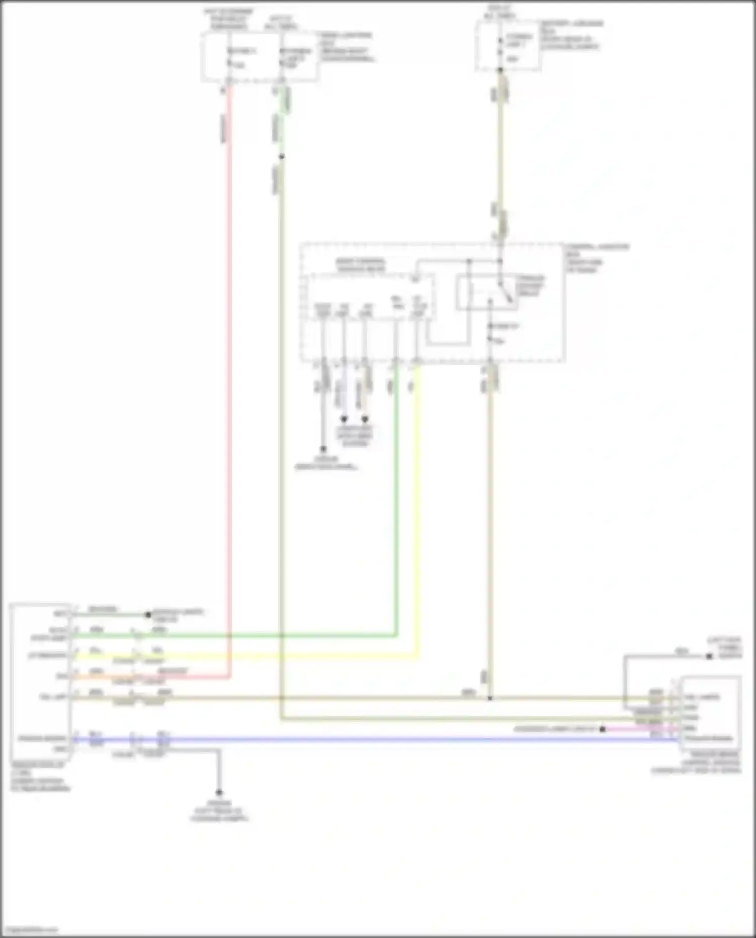 Wiring diagram hot w/ engine run relay energized for Land Rover Range Rover Sport II (2013-2017) (1 of 1)