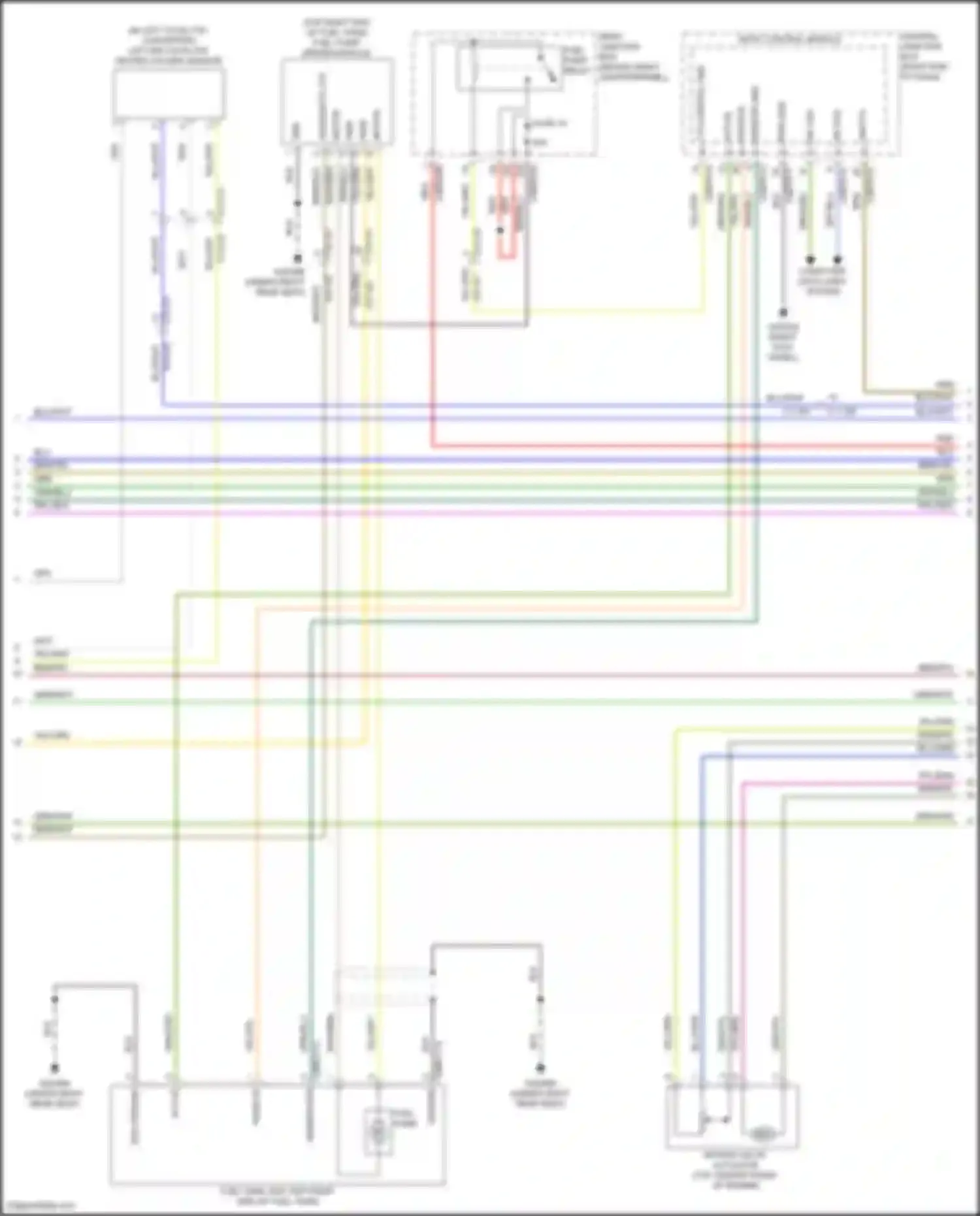 Wiring diagram left mid catalyst heated oxygen sensor for Land Rover Range Rover Sport II (2013-2017) (1 of 2)