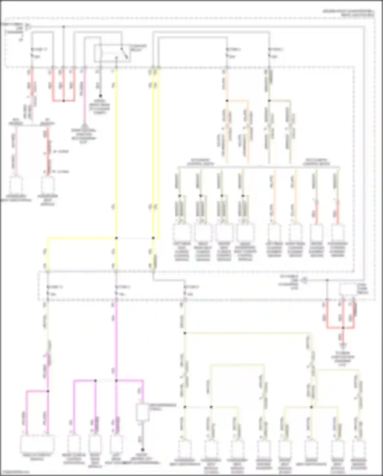 Wiring diagram left rear cushion element heater for Land Rover Range Rover Sport II (2013-2017) (2 of 3)