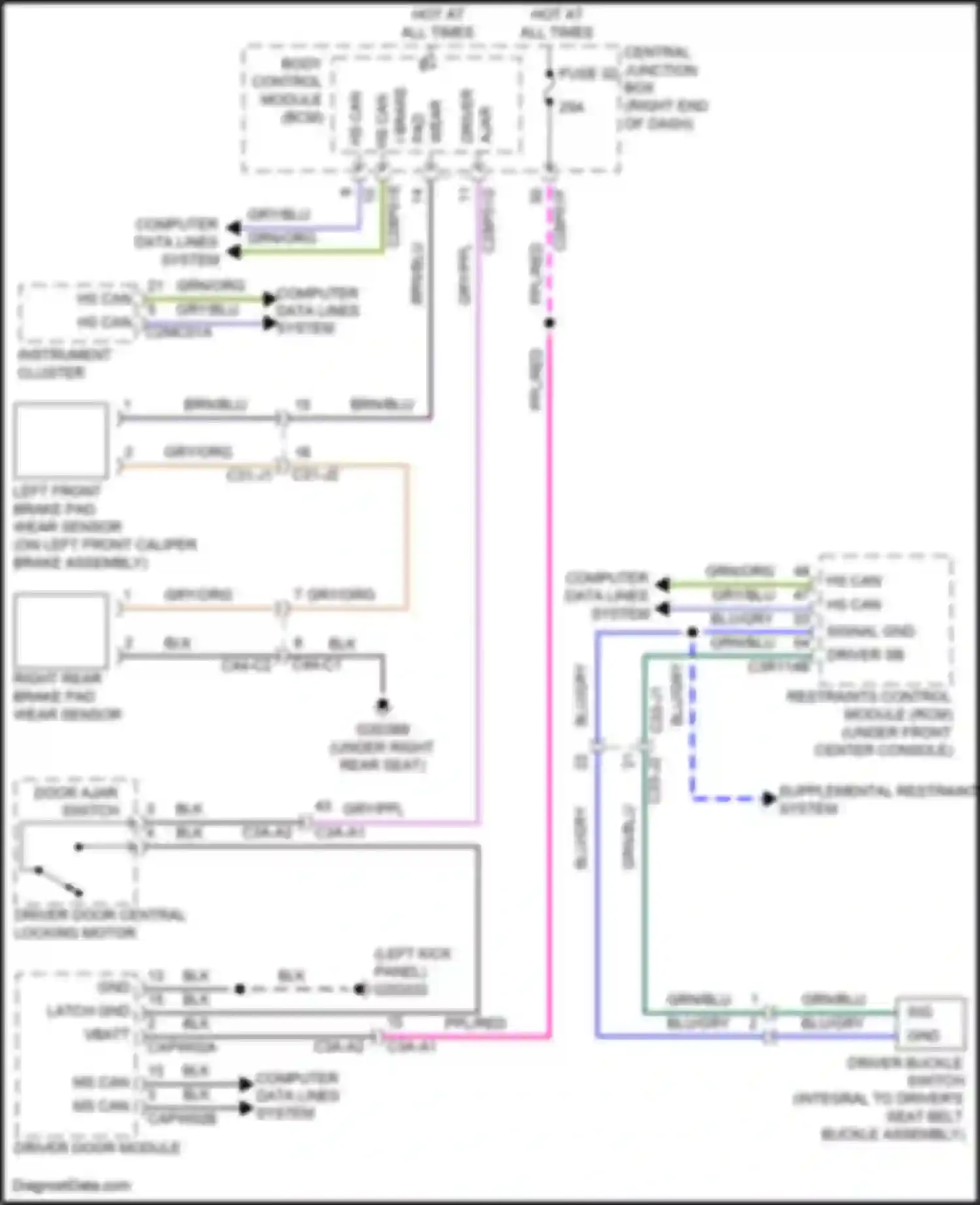 Wiring diagram ms can-h for Land Rover Range Rover Sport II (2013-2017) (50 of 54)