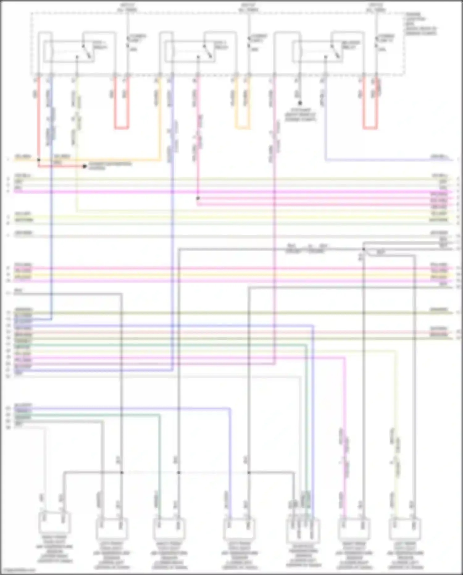 Wiring diagram power distribution system for Land Rover Range Rover Sport II (2013-2017) (1 of 3)