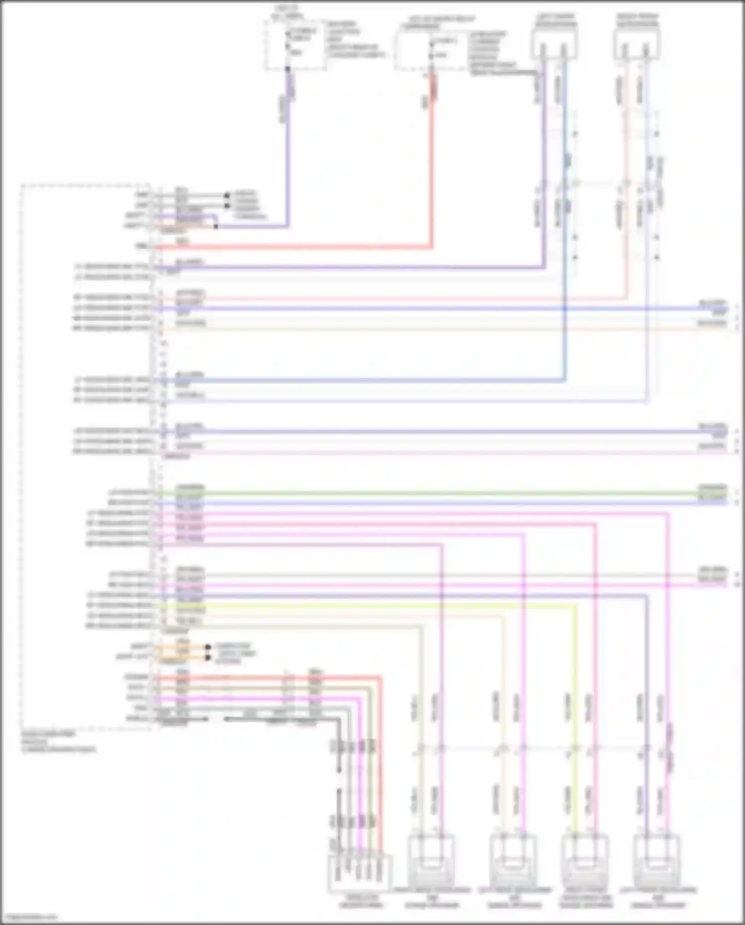 Wiring diagram right rear headlining mid range speaker for Land Rover Range Rover Sport II (2013-2017) (1 of 2)