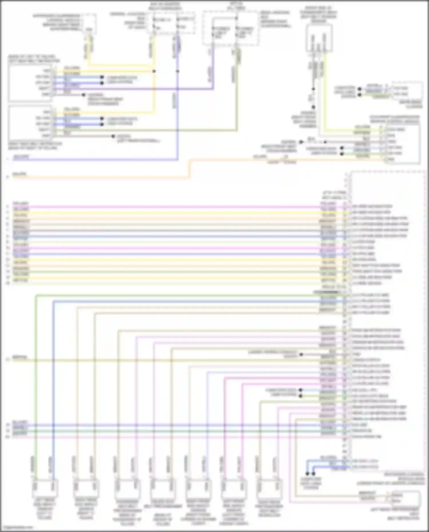 Wiring diagram right rear side impact sensor for Land Rover Range Rover Sport II (2013-2017) (1 of 1)