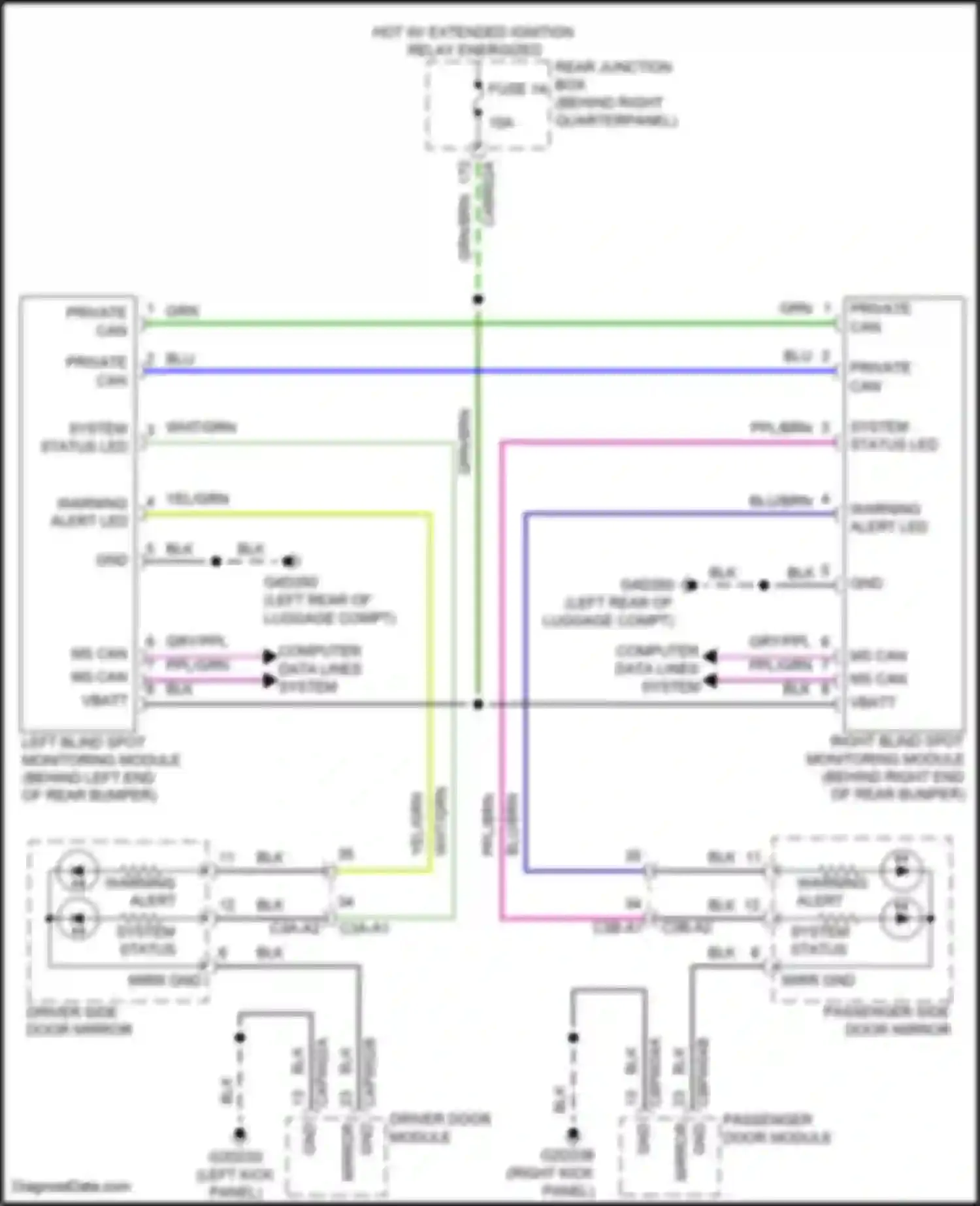 Wiring diagram warning alert led for Land Rover Range Rover Sport II (2013-2017) (1 of 1)