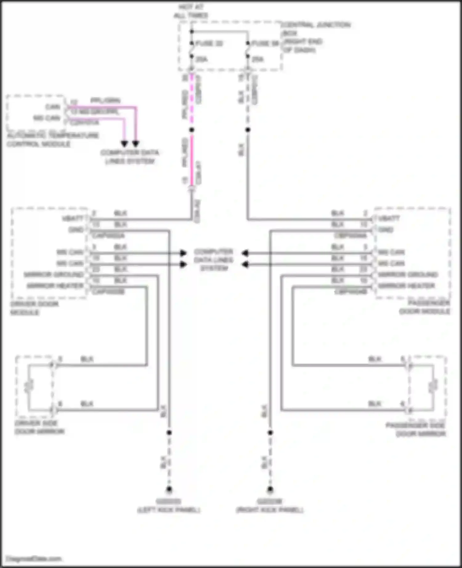 Wiring diagram automatic temperature control module for Land Rover Range Rover Sport L494 (2013-2017) (13 of 15)