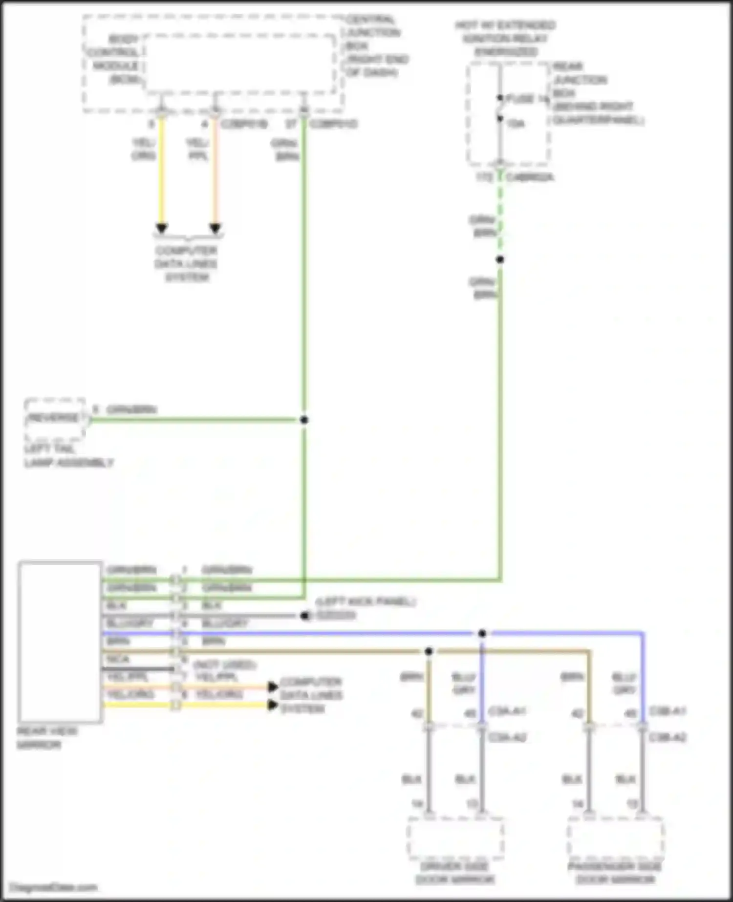 Wiring diagram computer data lines system for Land Rover Range Rover Sport L494 (2013-2017) (6 of 116)