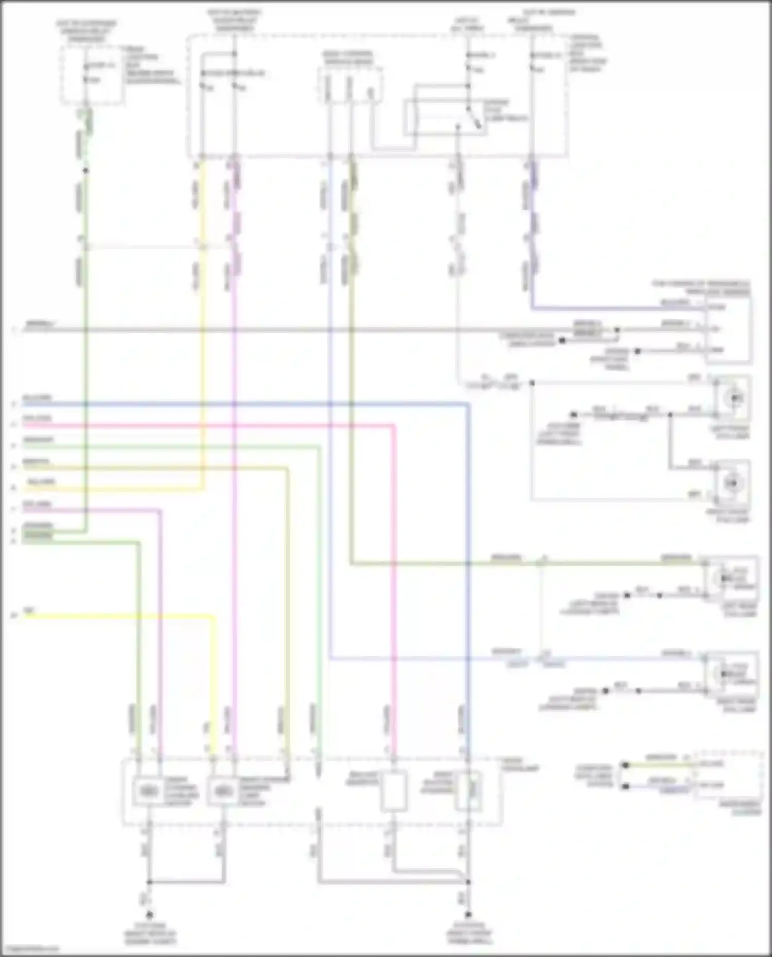 Wiring diagram front fog lamp relay for Land Rover Range Rover Sport L494 (2013-2017) (1 of 2)