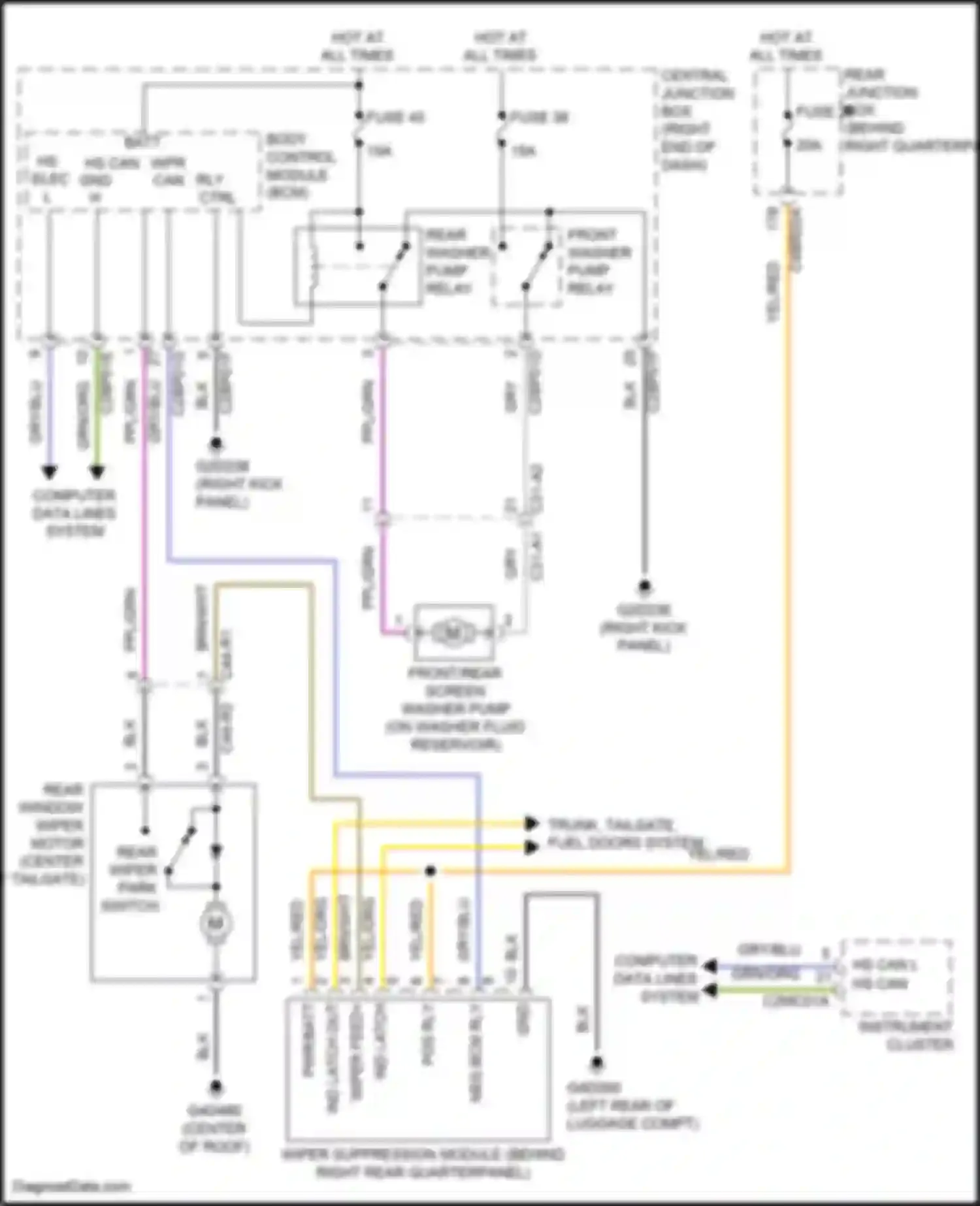 Wiring diagram ind latch in for Land Rover Range Rover Sport L494 (2013-2017) (3 of 4)