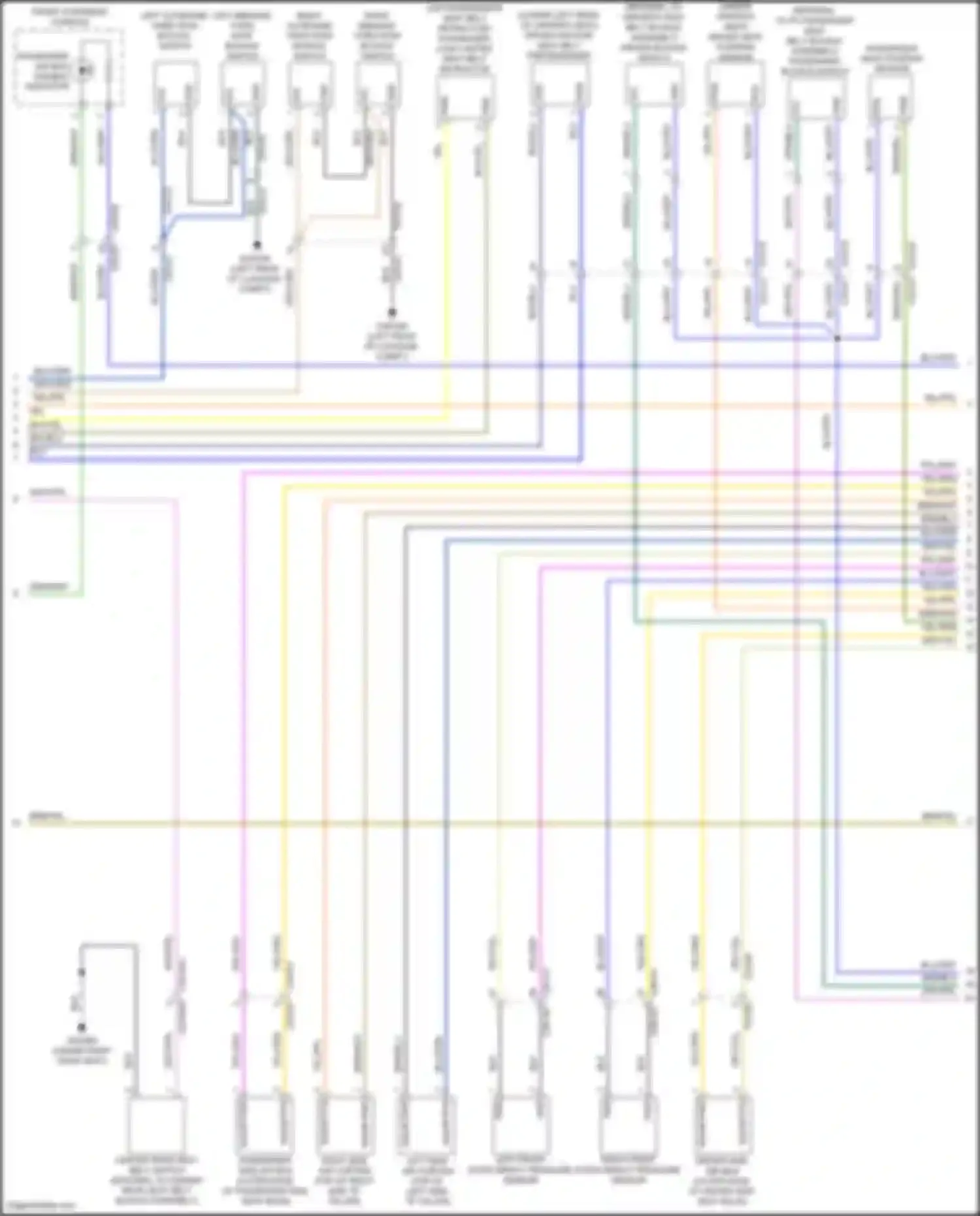 Wiring diagram left outboard third row buckle switch for Land Rover Range Rover Sport L494 (2013-2017) (1 of 1)