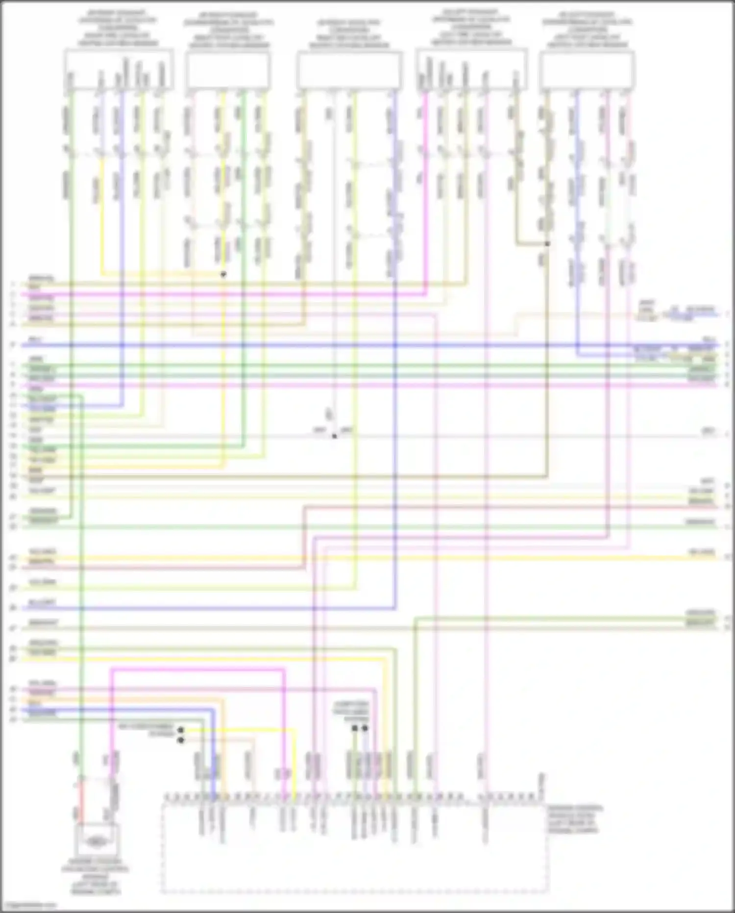 Wiring diagram right pre catalyst heated oxygen sensor for Land Rover Range Rover Sport L494 (2013-2017) (1 of 2)