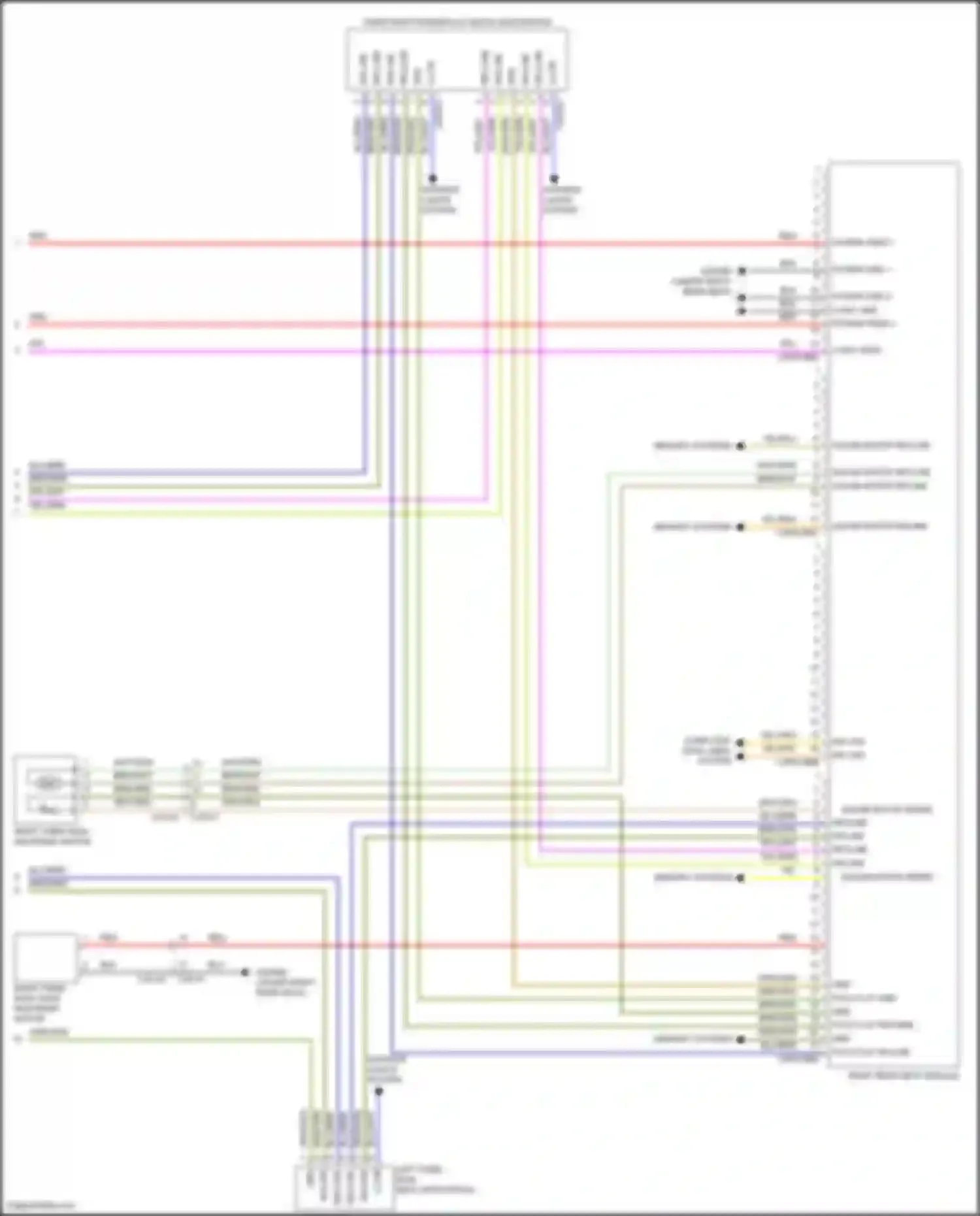 Wiring diagram right third row backrest motor for Land Rover Range Rover Sport L494 (2013-2017) (1 of 1)