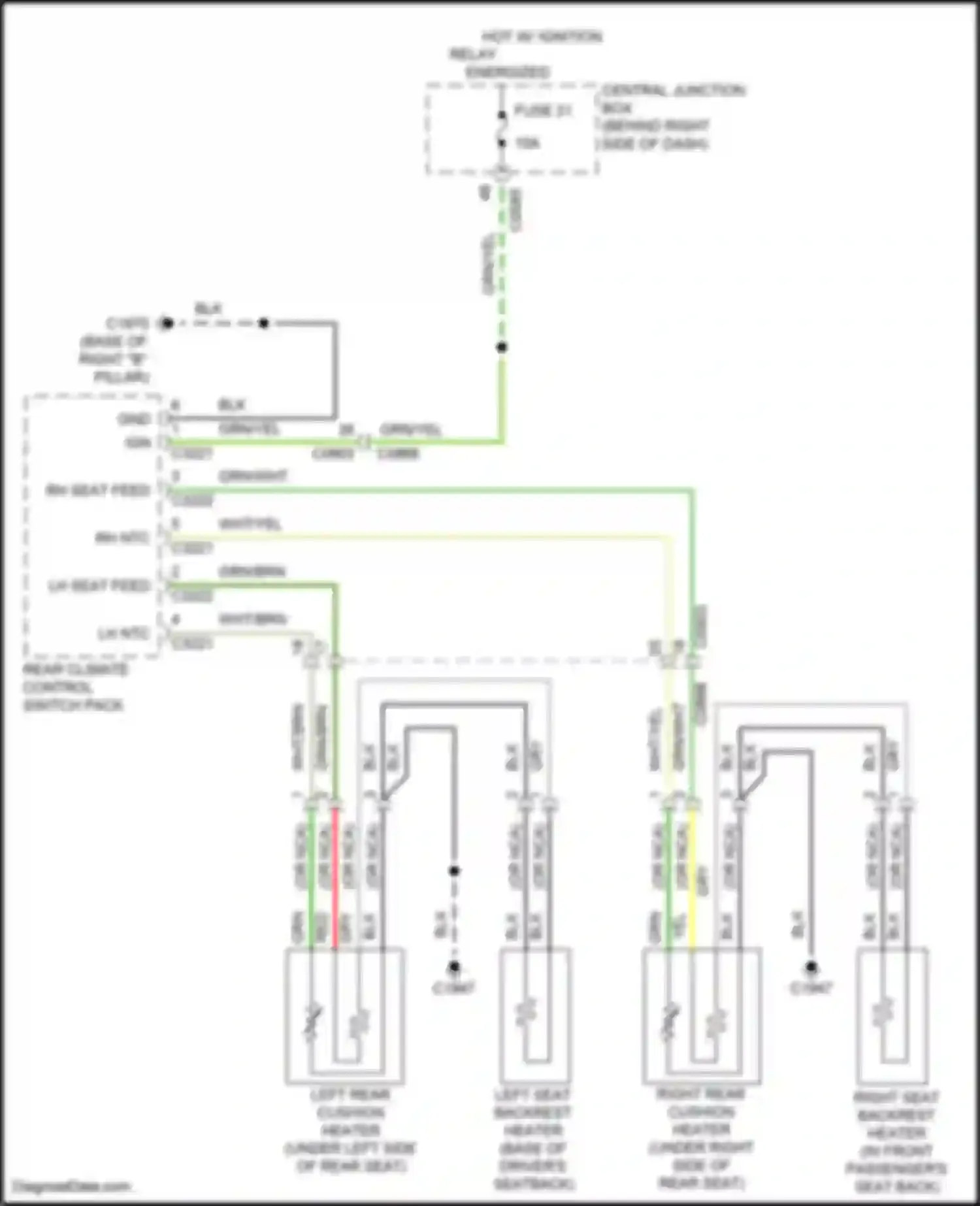 Range Rover Land Rover III facelift 2 (2009-2012): Rear seat heater circuit