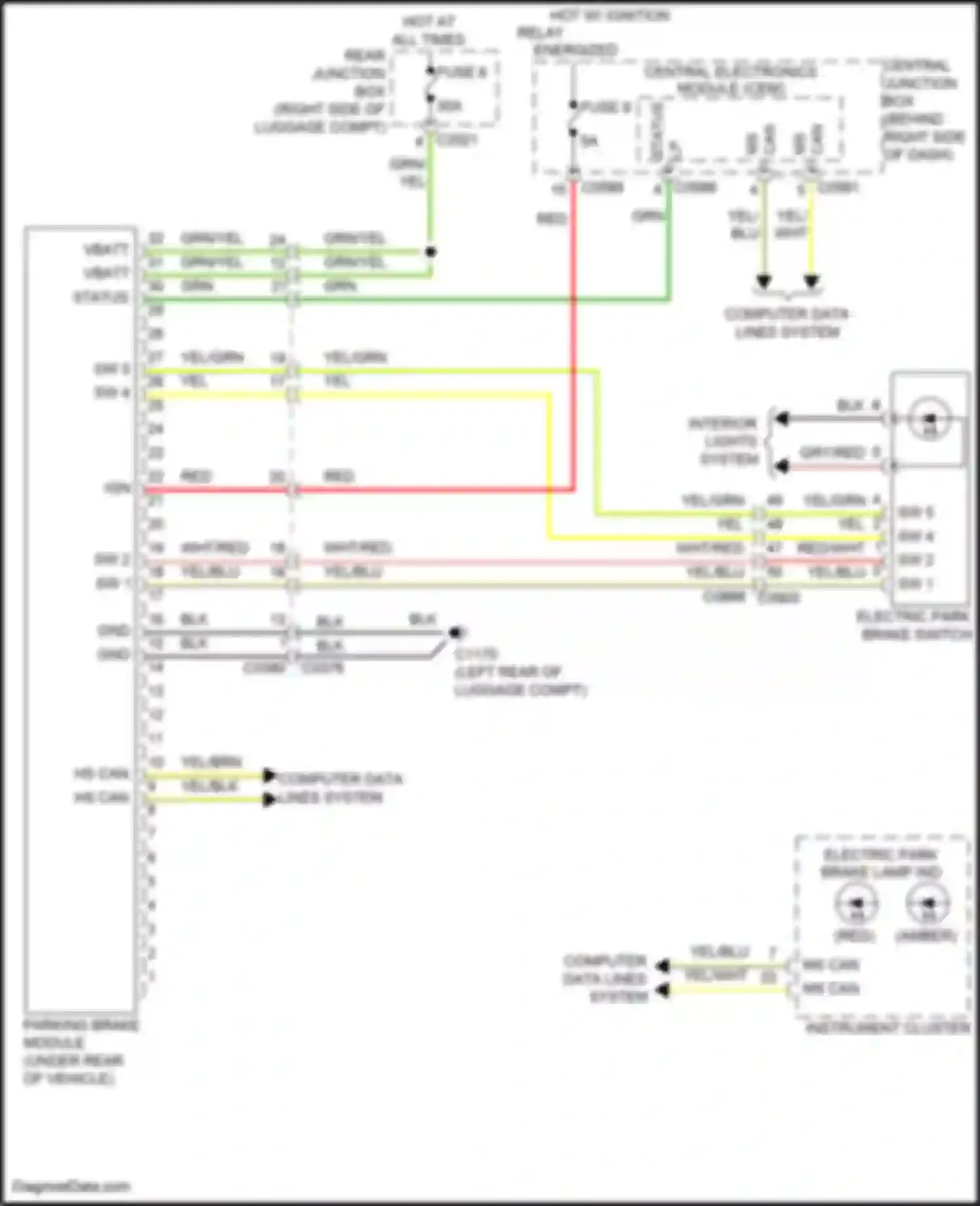 Range Rover Land Rover III facelift 2 (2009-2012): Park brake release circuit