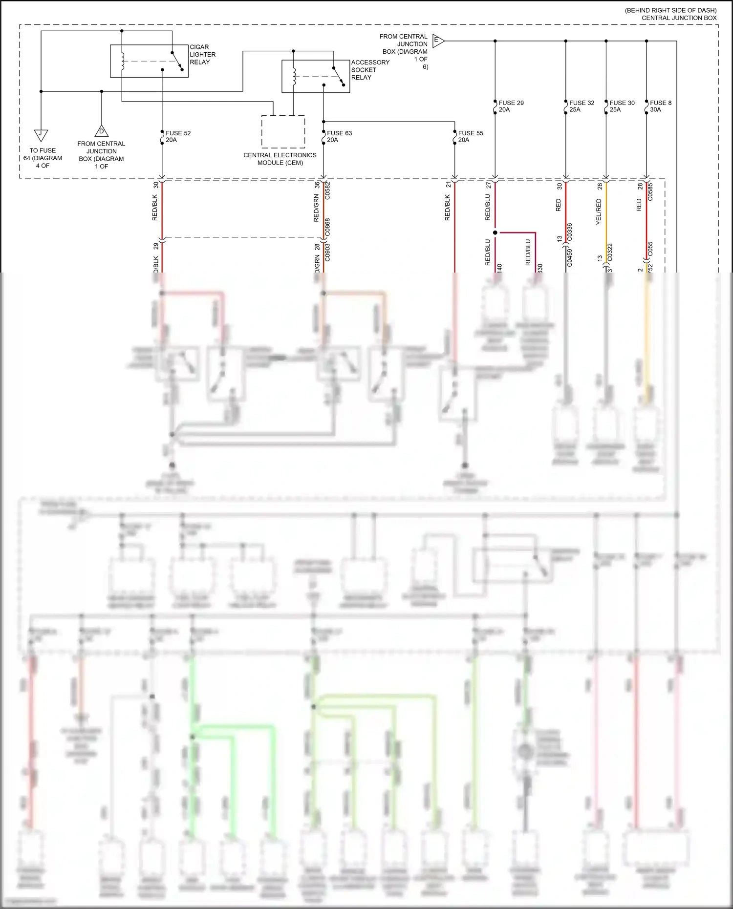 Land Rover Range Rover III facelift 2 (2009-2012) central electronics module wiring diagram  (1 of 1)