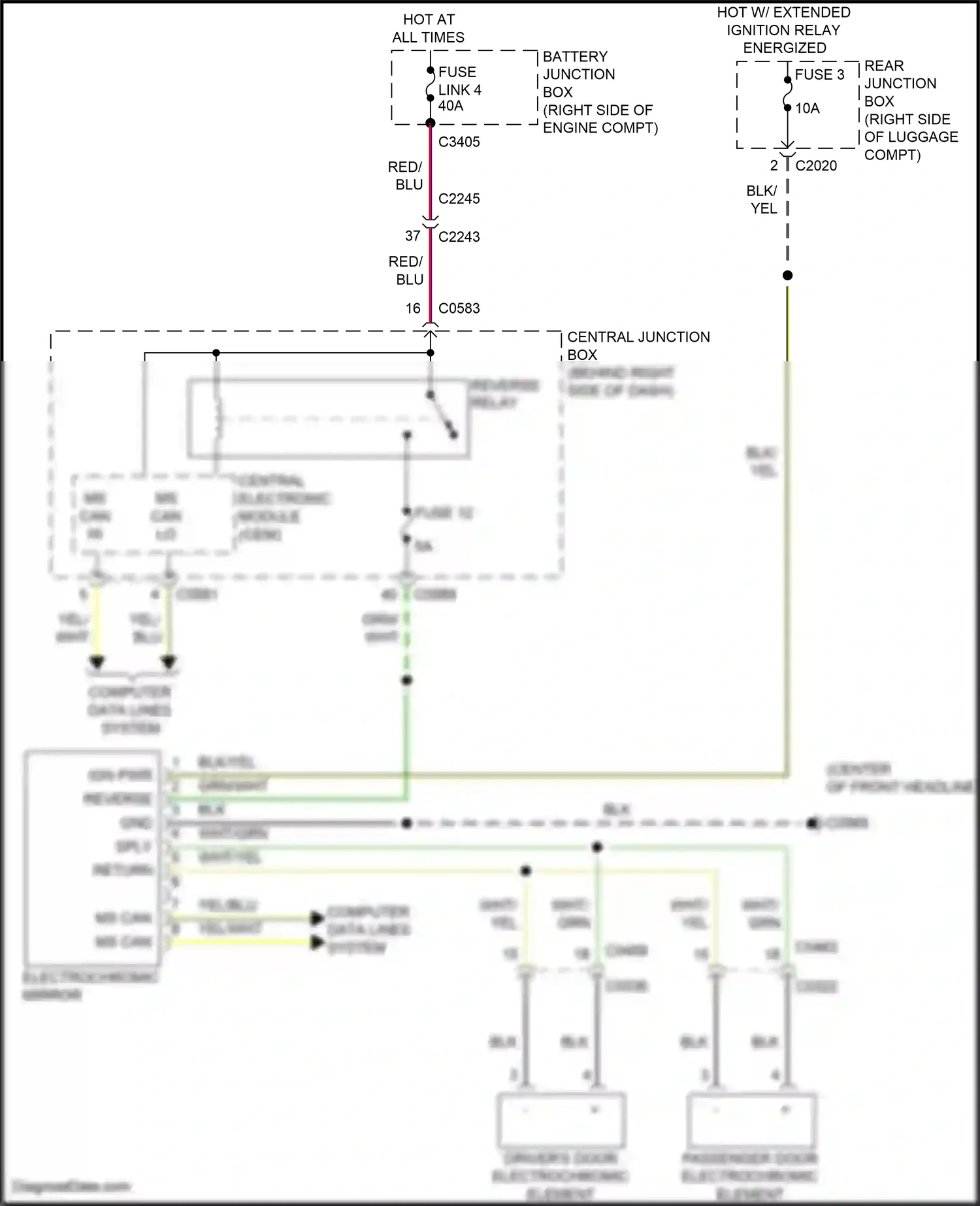 Land Rover Range Rover III facelift 2 (2009-2012) computer data lines system wiring diagram  (16 of 81)