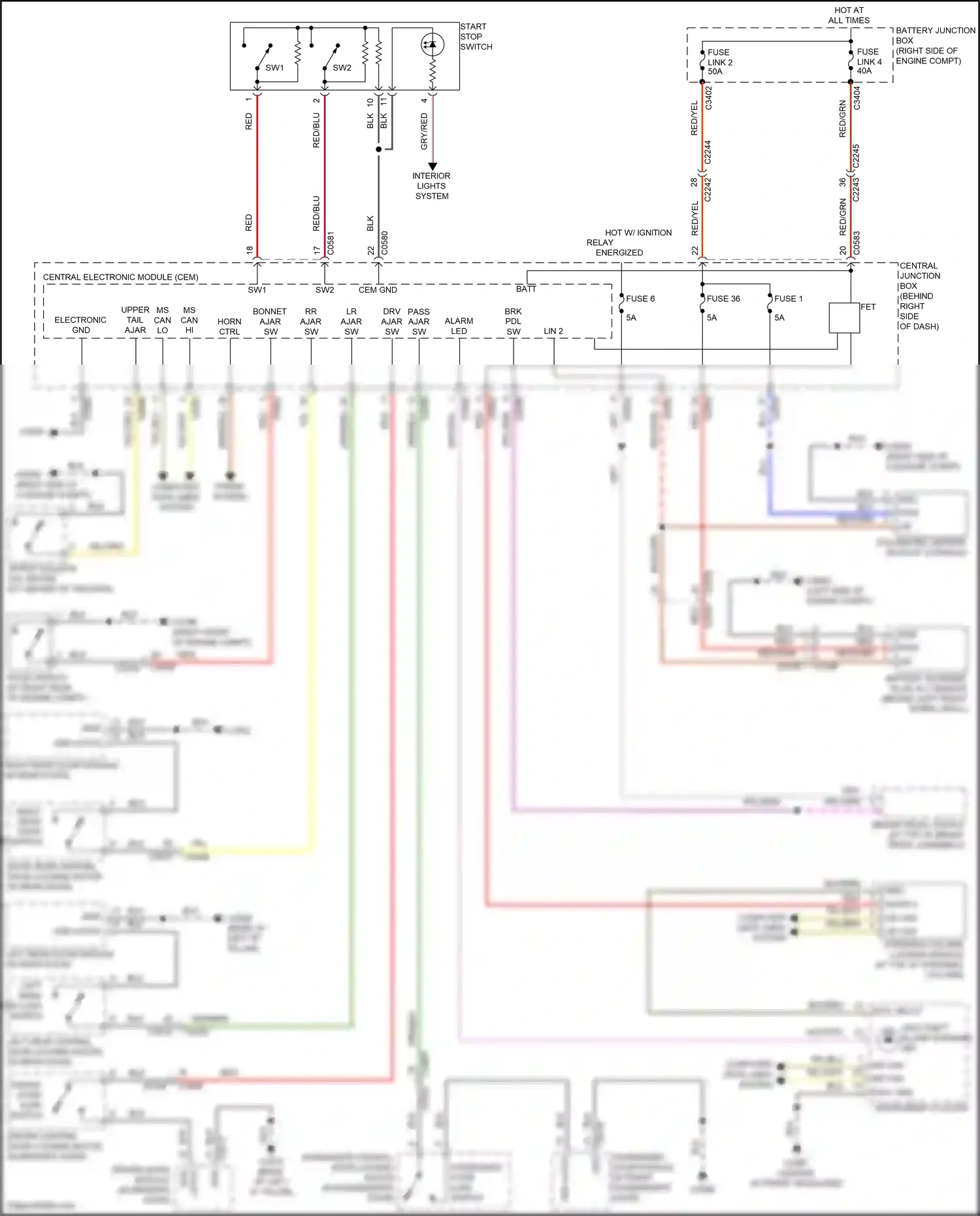 Land Rover Range Rover III facelift 2 (2009-2012) computer data lines system wiring diagram  (1 of 81)