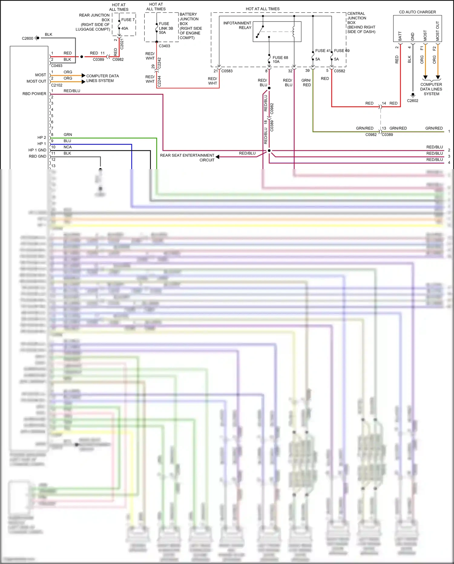 Land Rover Range Rover III facelift 2 (2009-2012) computer data lines system wiring diagram  (64 of 81)