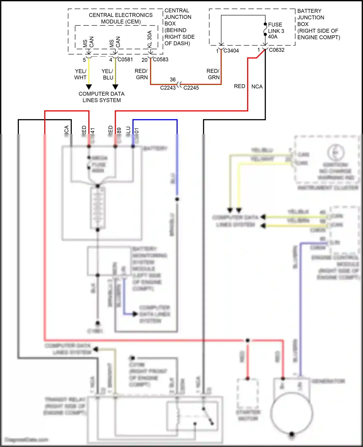 Land Rover Range Rover III facelift 2 (2009-2012) computer data lines system wiring diagram  (72 of 81)
