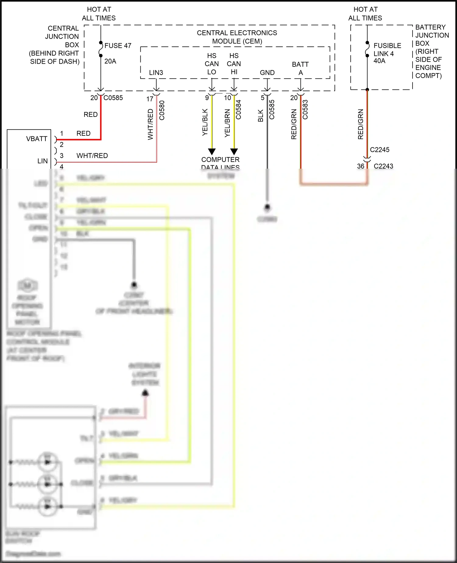 Land Rover Range Rover III facelift 2 (2009-2012) computer data lines system wiring diagram  (8 of 81)