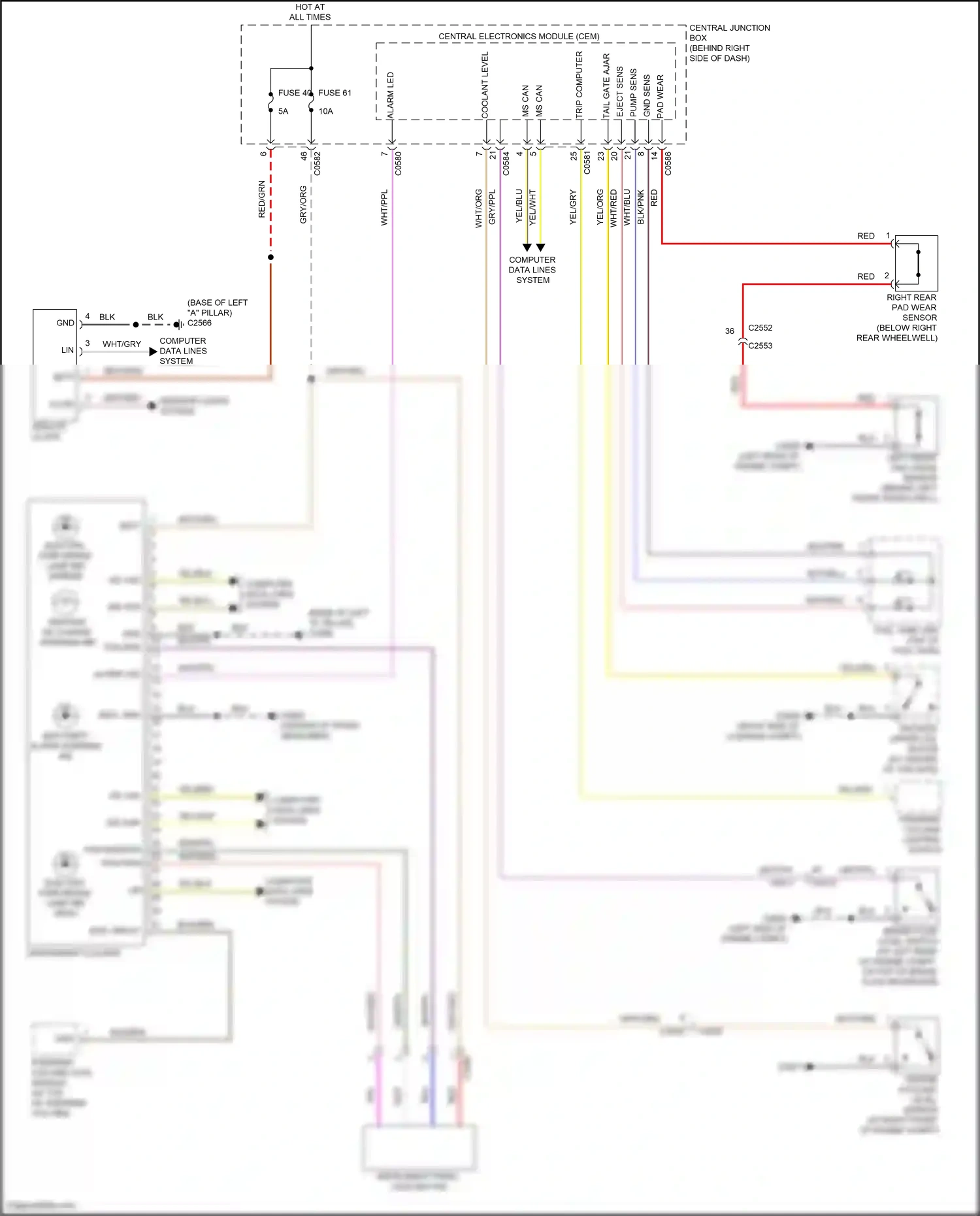 Land Rover Range Rover III facelift 2 (2009-2012) computer data lines system wiring diagram  (6 of 81)