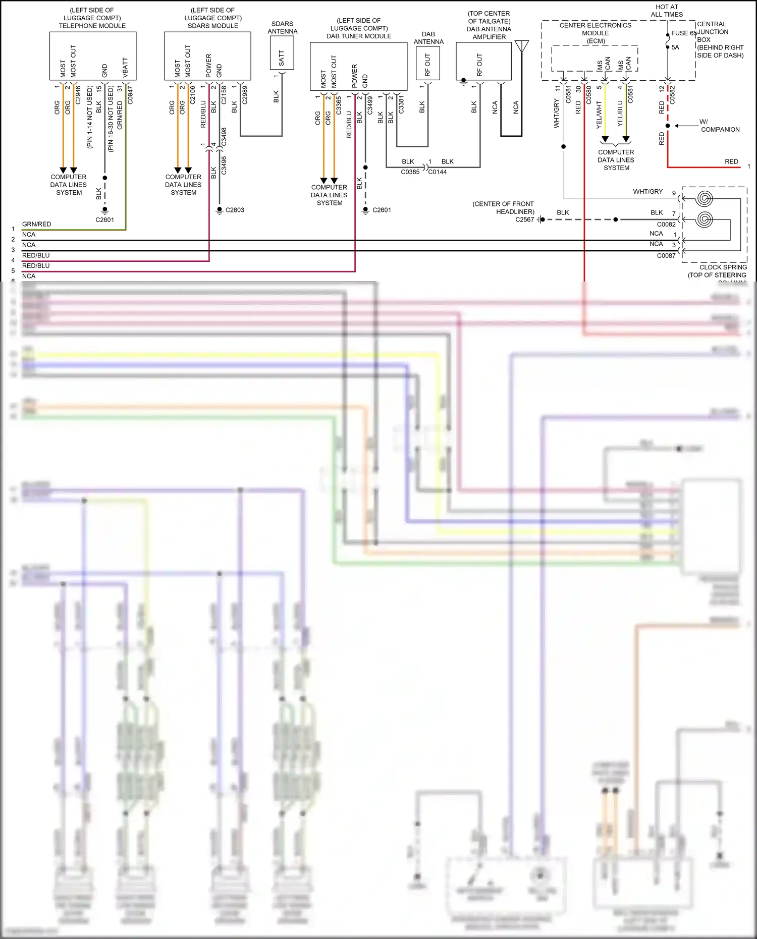 Land Rover Range Rover III facelift 2 (2009-2012) computer data lines system wiring diagram  (35 of 81)