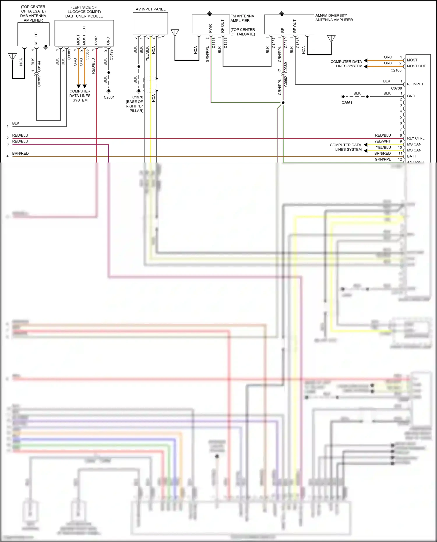Land Rover Range Rover III facelift 2 (2009-2012) computer data lines system wiring diagram  (37 of 81)